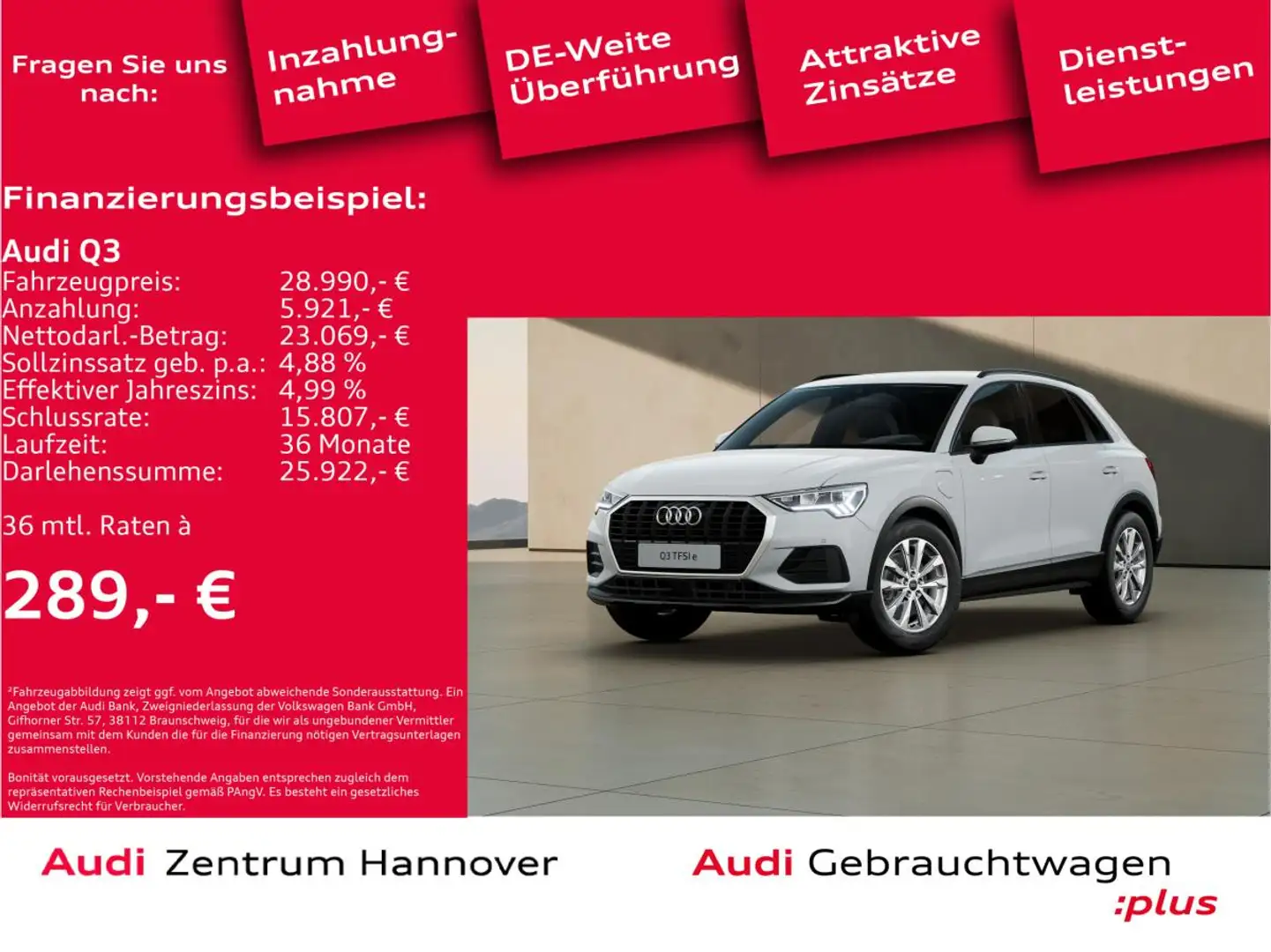 Audi Q3 45 TFSI e Weiß - 2