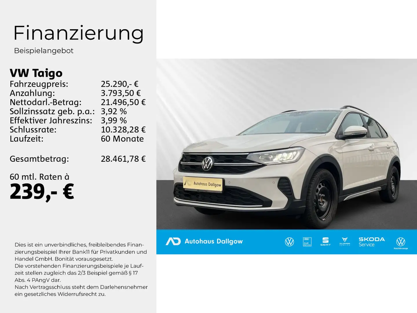 Volkswagen Taigo Life 1.0 TSI 6-Gang-Schaltg.PDC+Tempomat++ Gris - 2