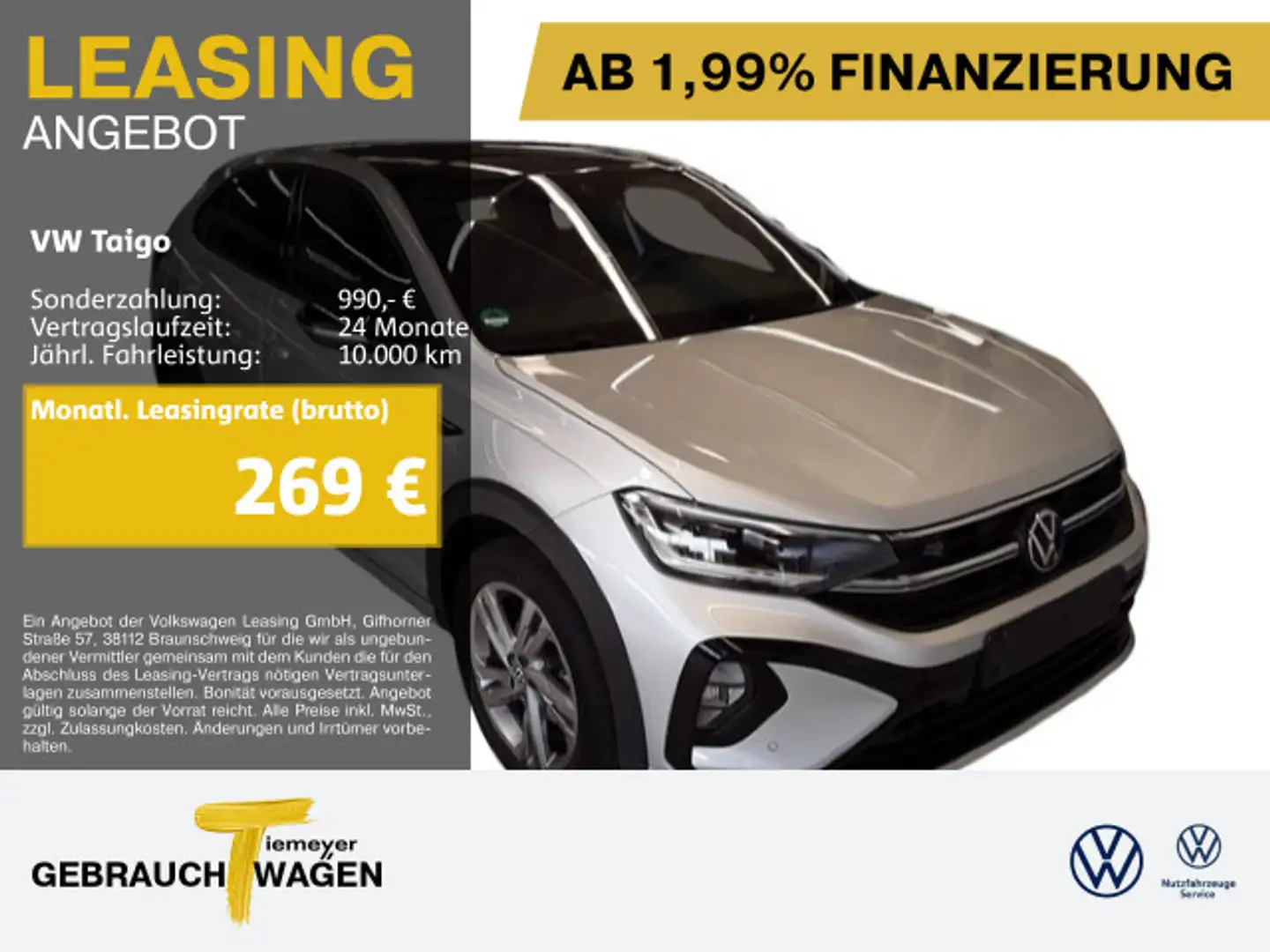 Volkswagen Taigo 1.5 TSI DSG R-Line PANO MATRIX NAVI ROOF-P Zilver - 1