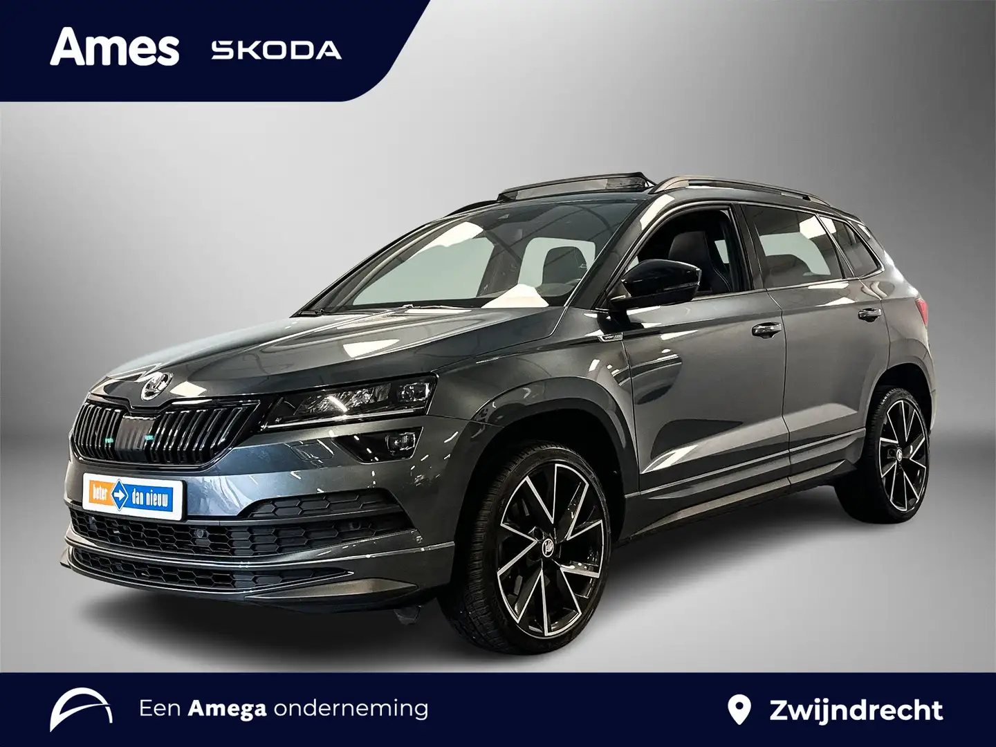 Skoda Karoq 1.5 150pk TSI ACT Sportline Business Panoramadak | Grijs - 1