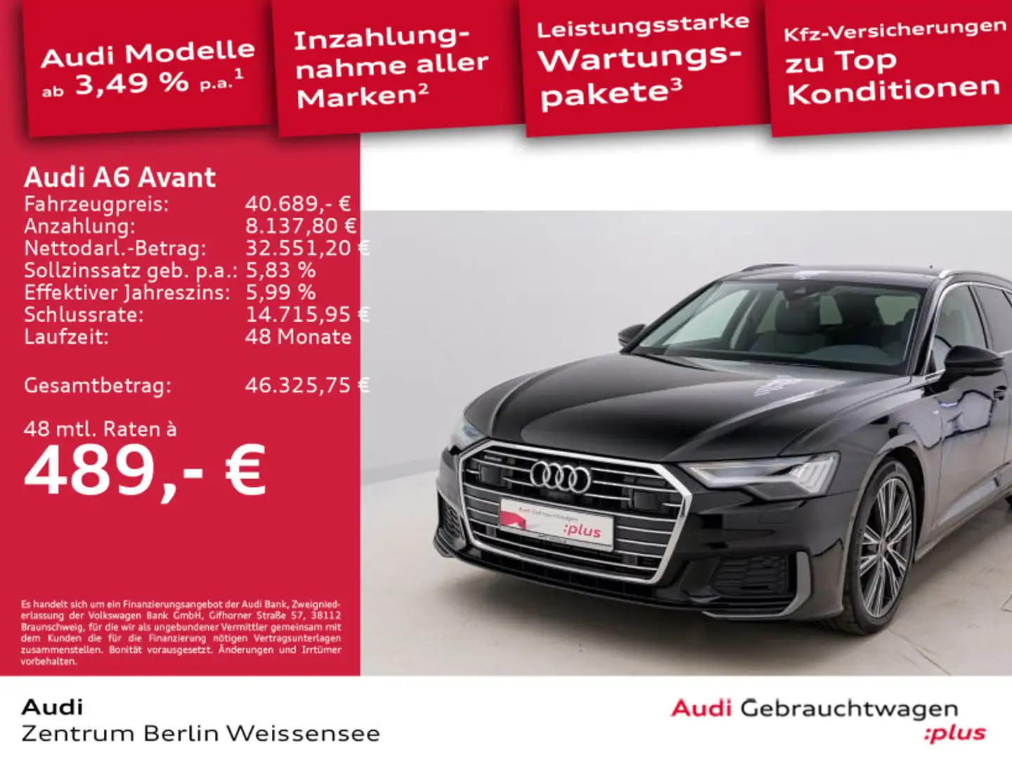 Audi A6 55 TFSI e S-TRO*QUA*S-LINE*360°*MATRIX* Schwarz - 1