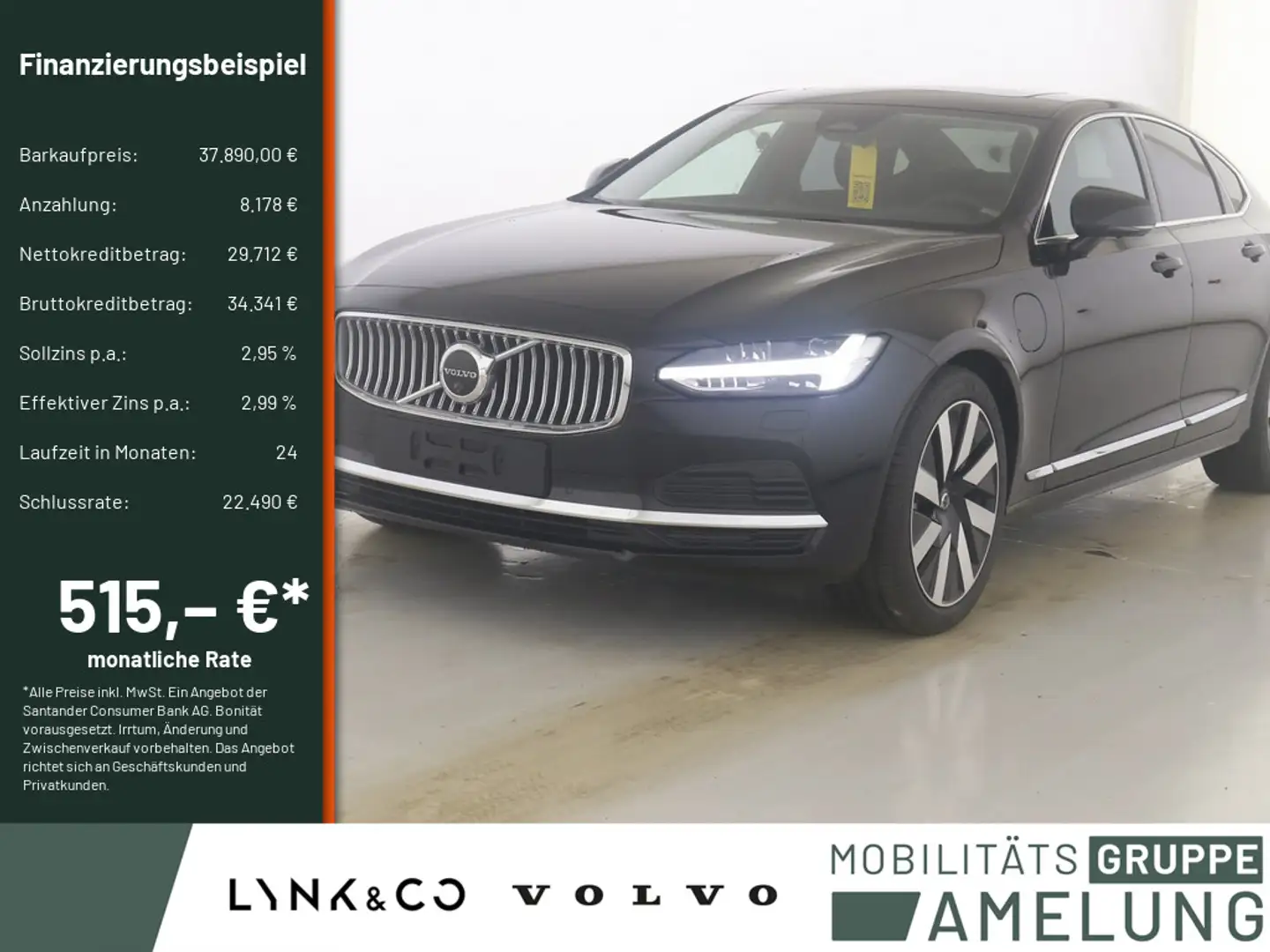 Volvo S90 T8 AWD Ultimate Bright B&W STANDHZ 360° Schwarz - 1