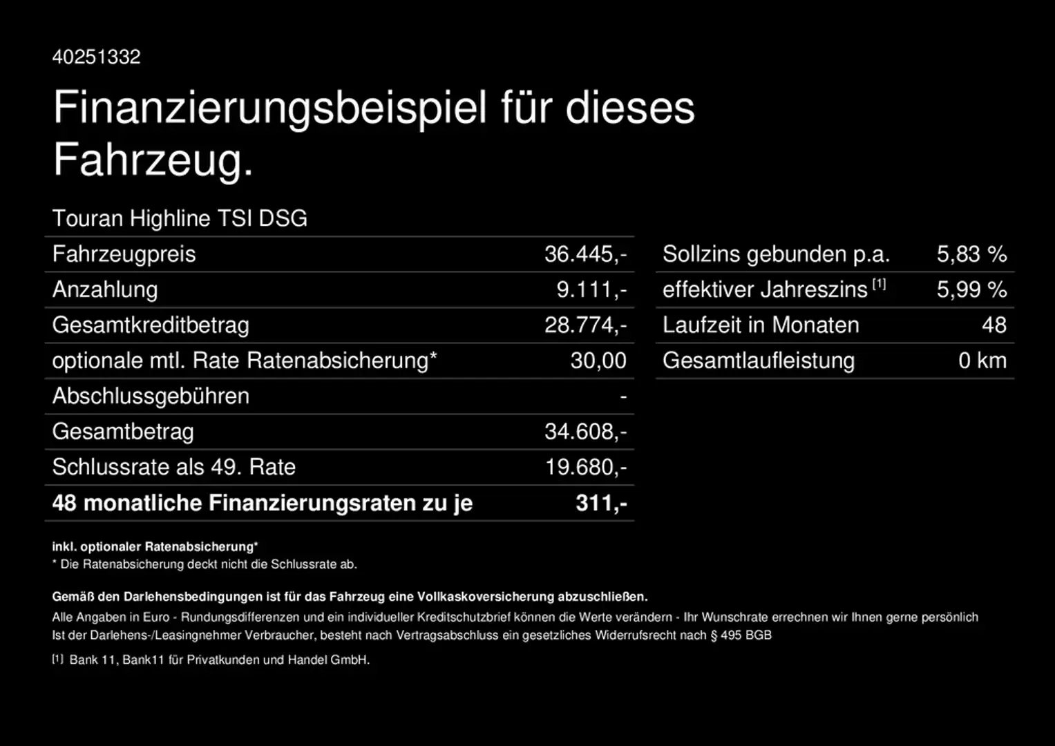 Volkswagen Touran Highline TSI DSG|R-Line|AHK|el.HECK|7SITZ Schwarz - 2