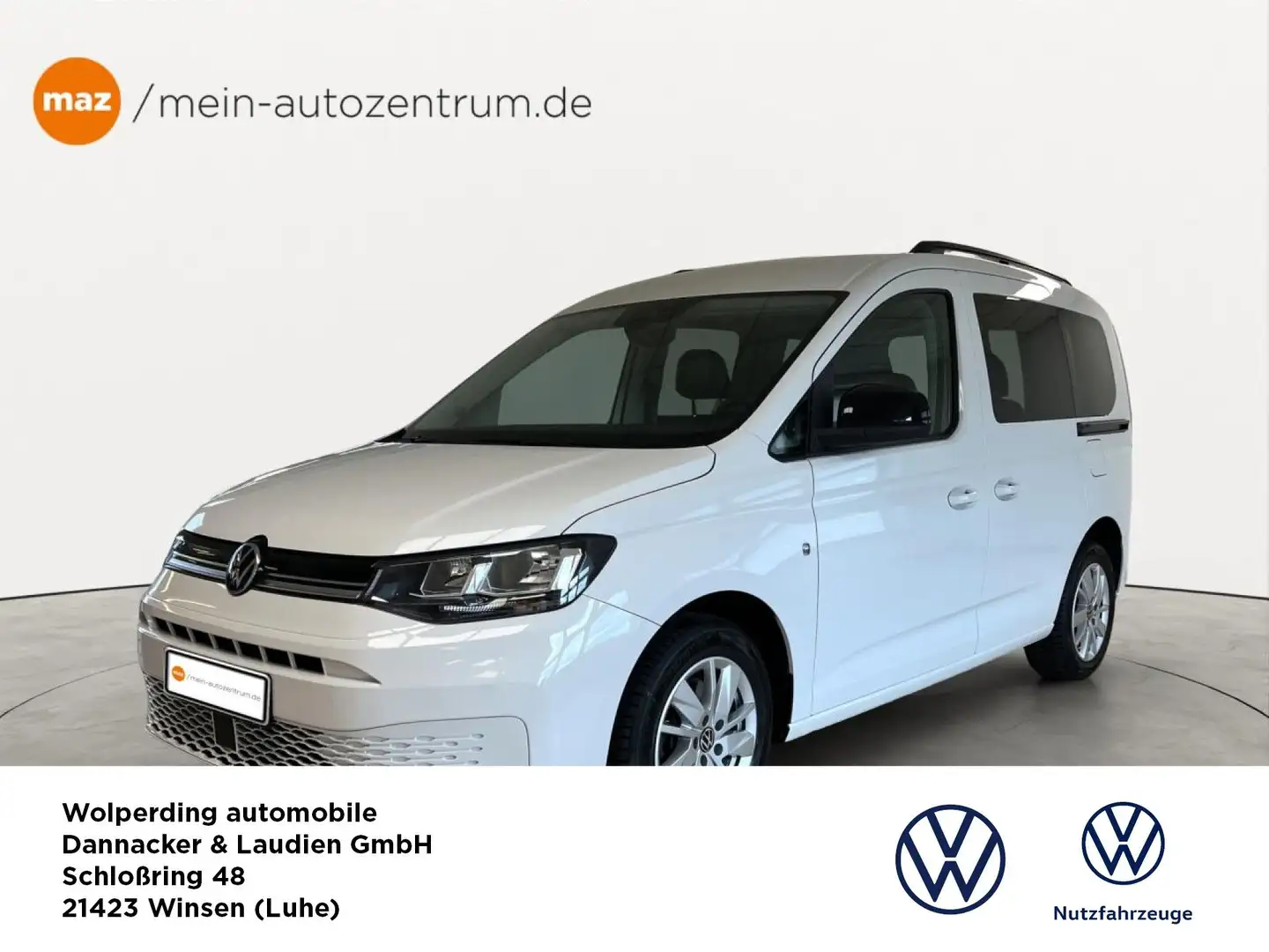 Volkswagen Caddy Life 1.5 TSI DSG Bluetooth Vollleder Klima Weiß - 1