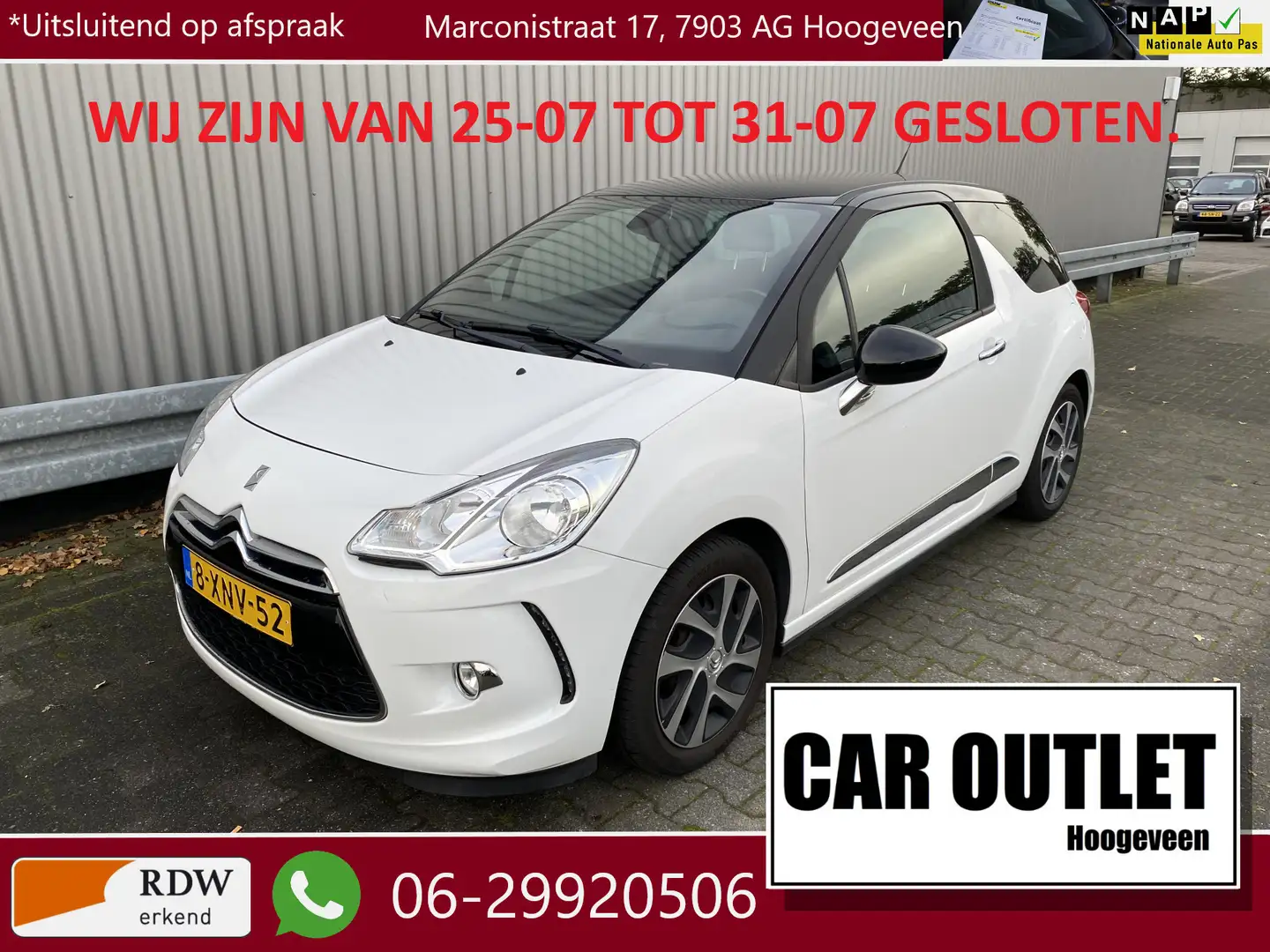 Citroen DS3 1.2 VTi So Chic 166Dkm.NAP, Clima, CC, PDC, Navi, Wit - 1