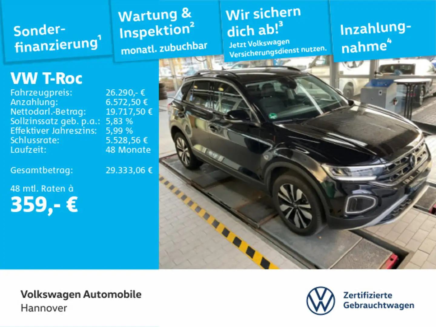 Volkswagen T-Roc 1.5 TSI DSG Move LED Navi PDC Schwarz - 1