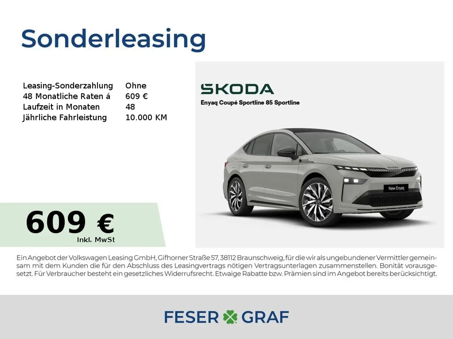 Skoda Enyaq Coupe 85 Sportline *MAXX*AHK*Transport* Grau - 1