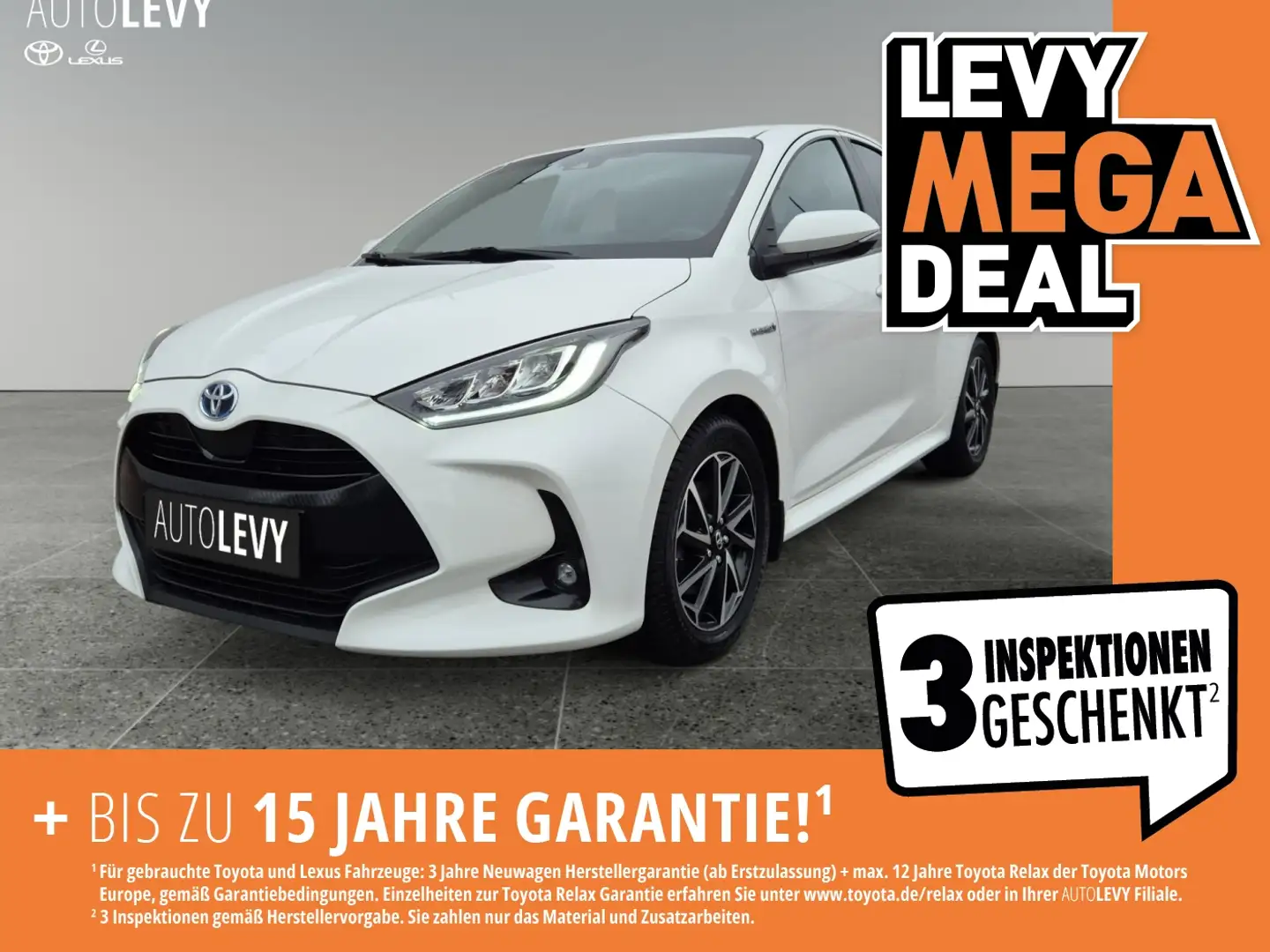 Toyota Yaris 1.5 Active *LED Scheinwerfer*SHZ*Klimaauto. Weiß - 1