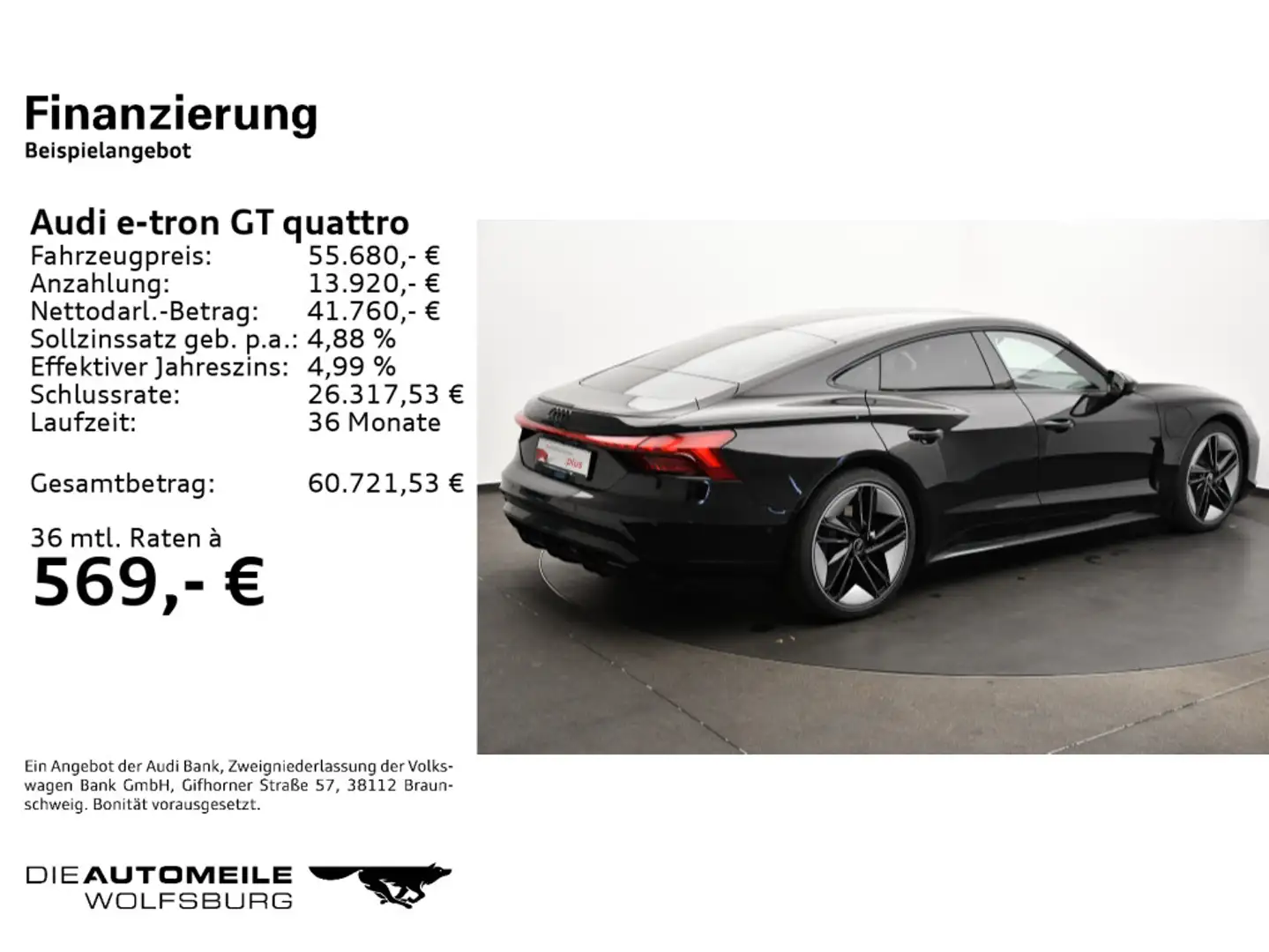 Audi e-tron GT Pano/Tempo/Einparkhi Чёрный - 2