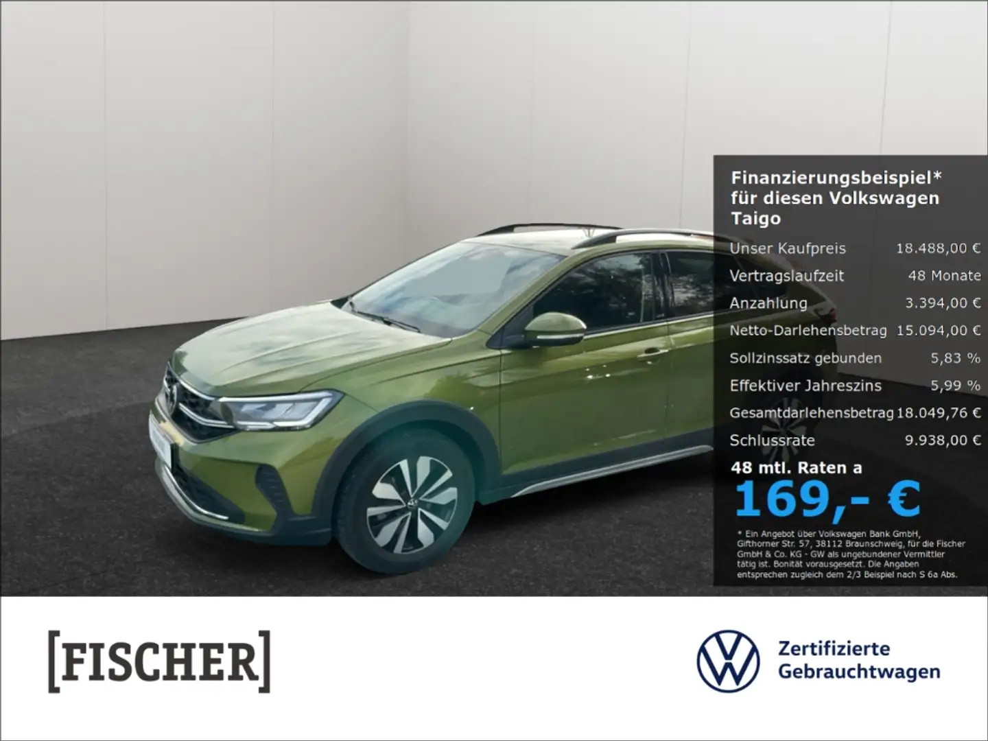 Volkswagen Taigo 1.0TSI Move Navi LED DAB Grün - 1