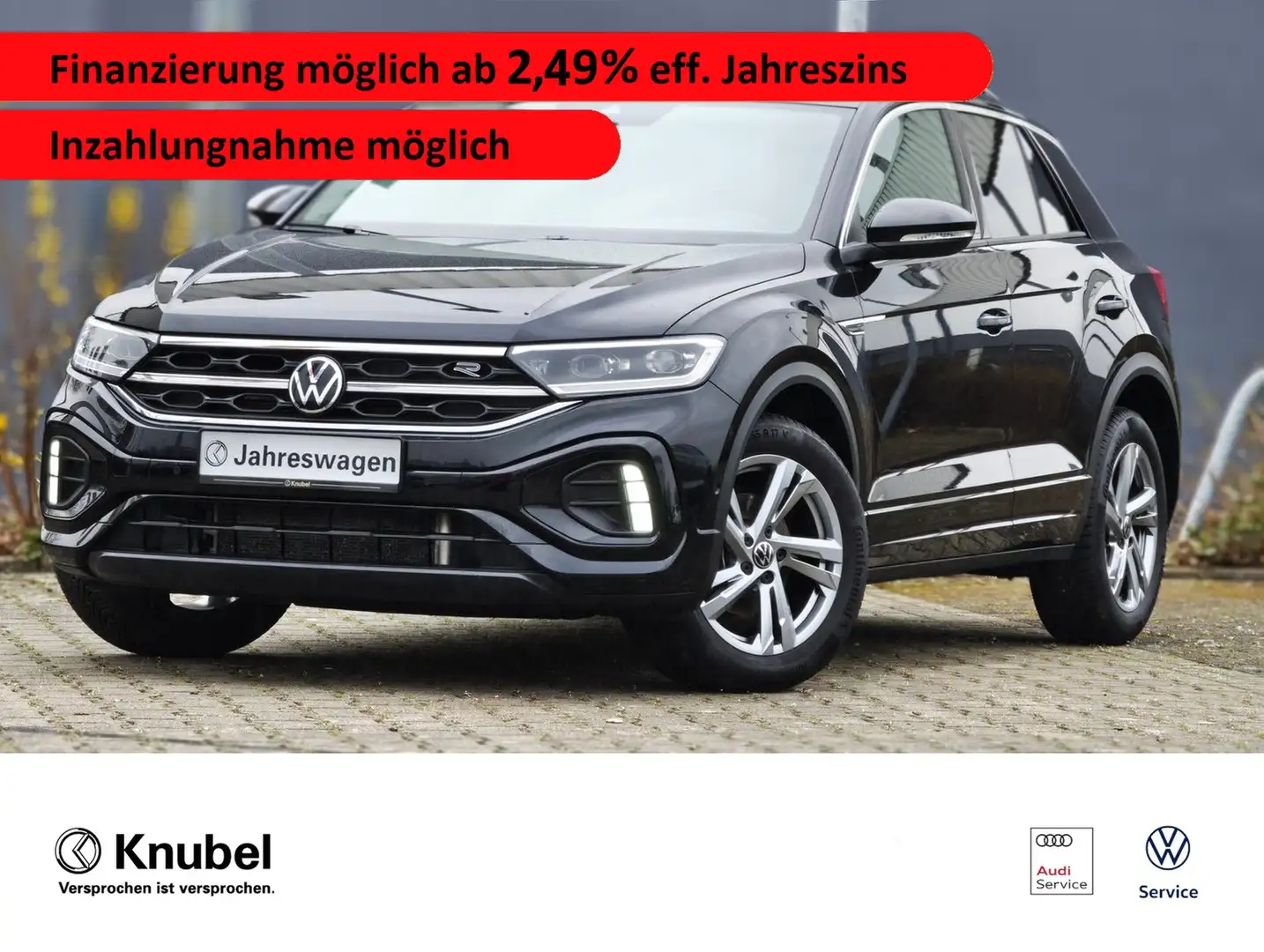 Volkswagen T-Roc R-Line 1.5 TSI DSG LED+*Nav*AHK*ACC*Kamera*SHZ* Schwarz - 1