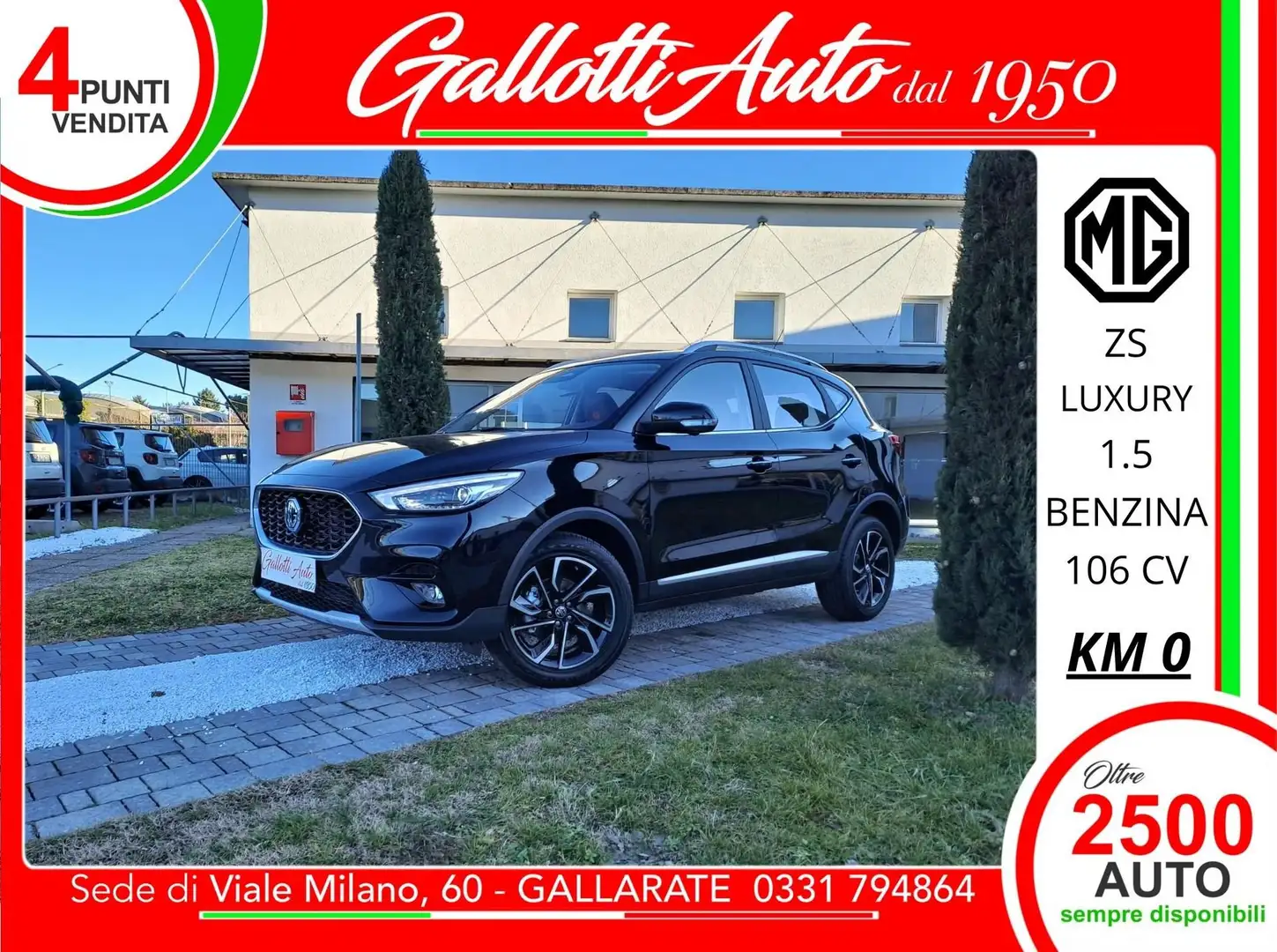 MG ZS Classic 1.5 VTi-tech Luxury-NESSUN OBBL. FIN. Nero - 1