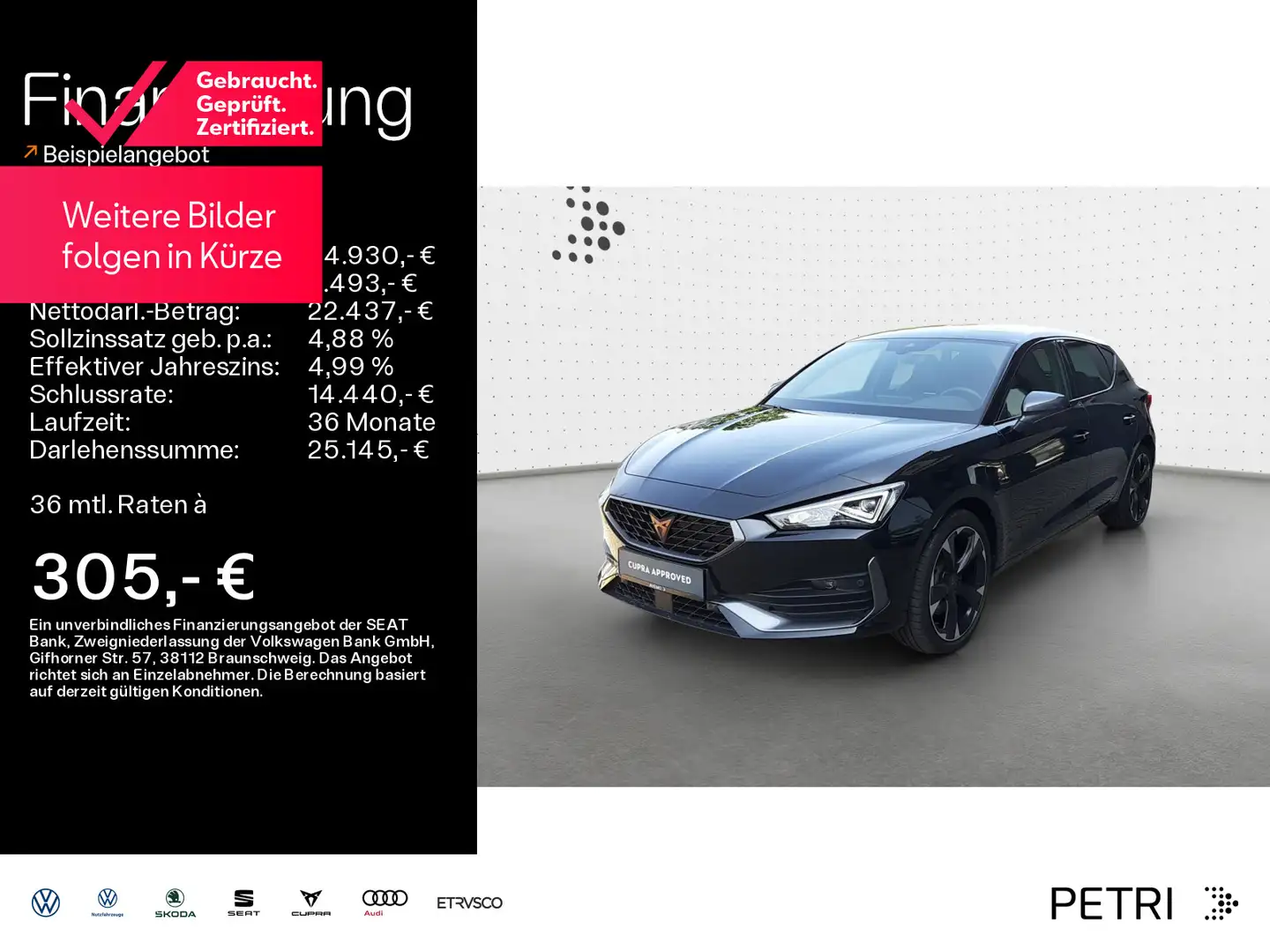 CUPRA Leon 1.4 TSI e-HYBRID 150kW*NAVI*KAM*SHZ*ACC*18Z Black - 1