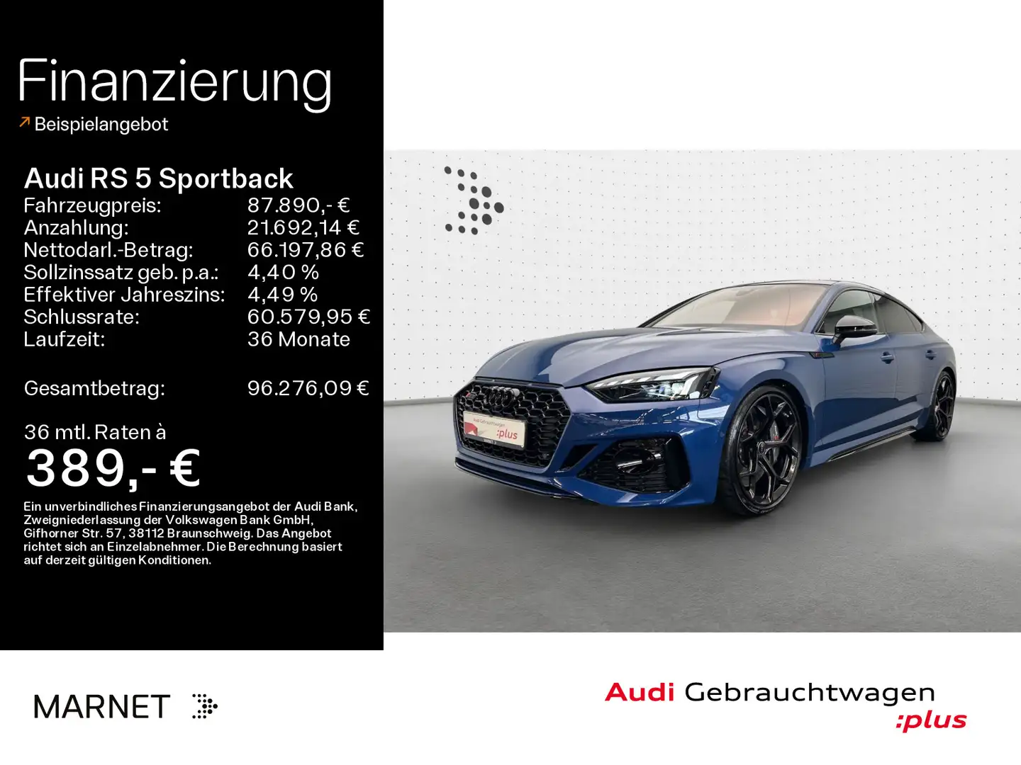 Audi RS5 competition plus quattro*RS-Schal Bleu - 1