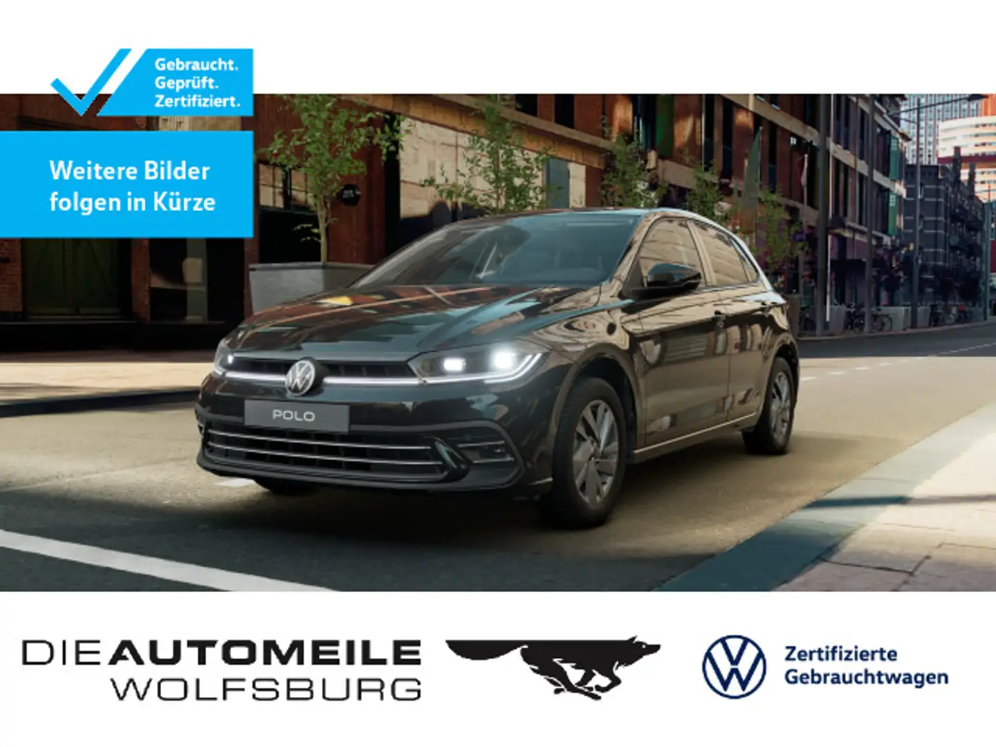 Volkswagen Polo VI 1.0 TSI Style Einparkhi v+h/Matrix LED/A Schwarz - 1