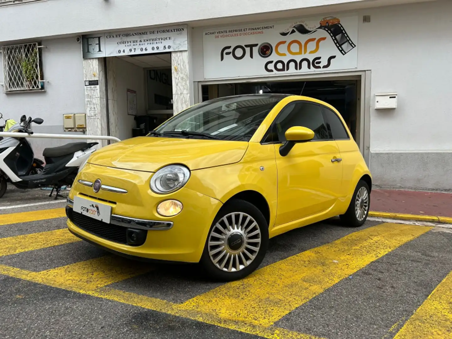 Fiat 500 1.4 16V 100CH LOUNGE Jaune - 1