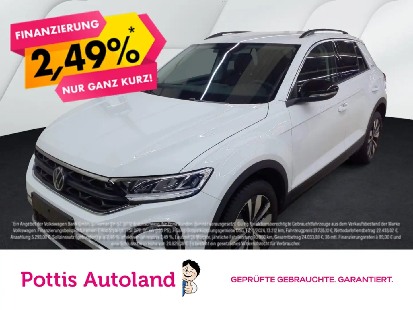 Volkswagen T-Roc 1.0 TSI GOAL NAVI PDC SITZHZG KLIMA Weiß - 1