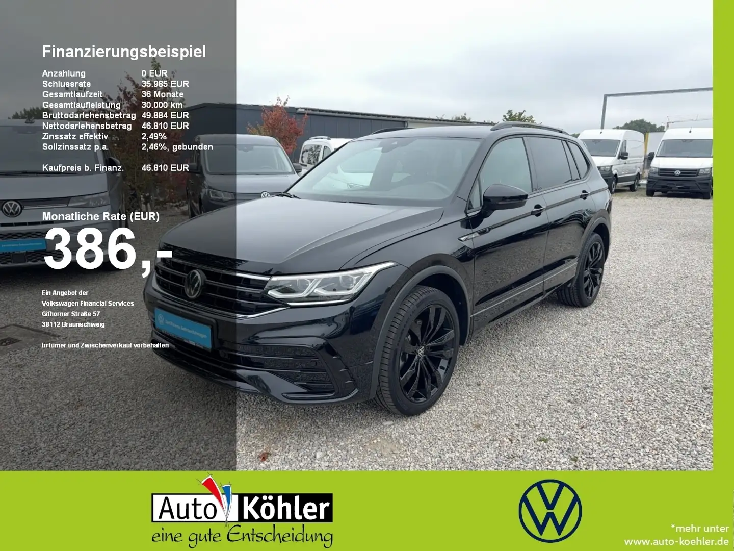 Volkswagen Tiguan Allspace R-Line TSi DSG 4M Black+CarPlay Schwarz - 1