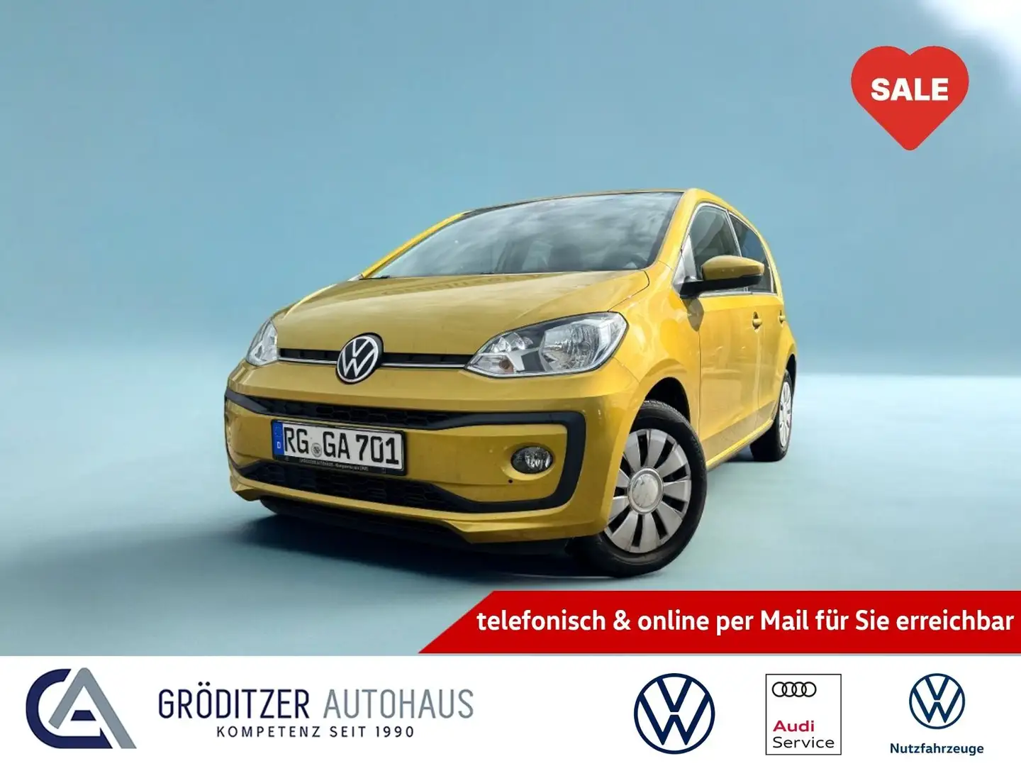 Volkswagen up! move CAM|Klima|SHZ|GRA Żółty - 1