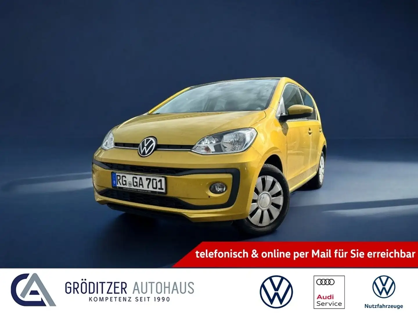 Volkswagen up! move CAM|Klima|SHZ|GRA Gelb - 1
