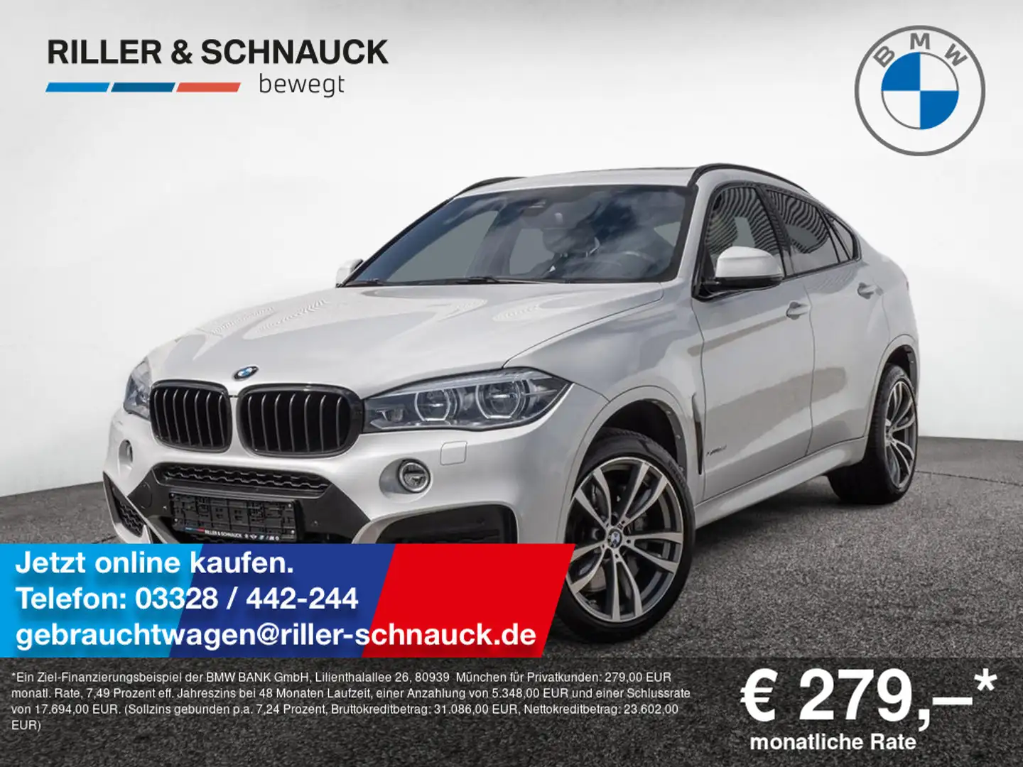 BMW X6 xDrive 50i AHK+STANDH+HUD+LED+MEM+el.SchD White - 1