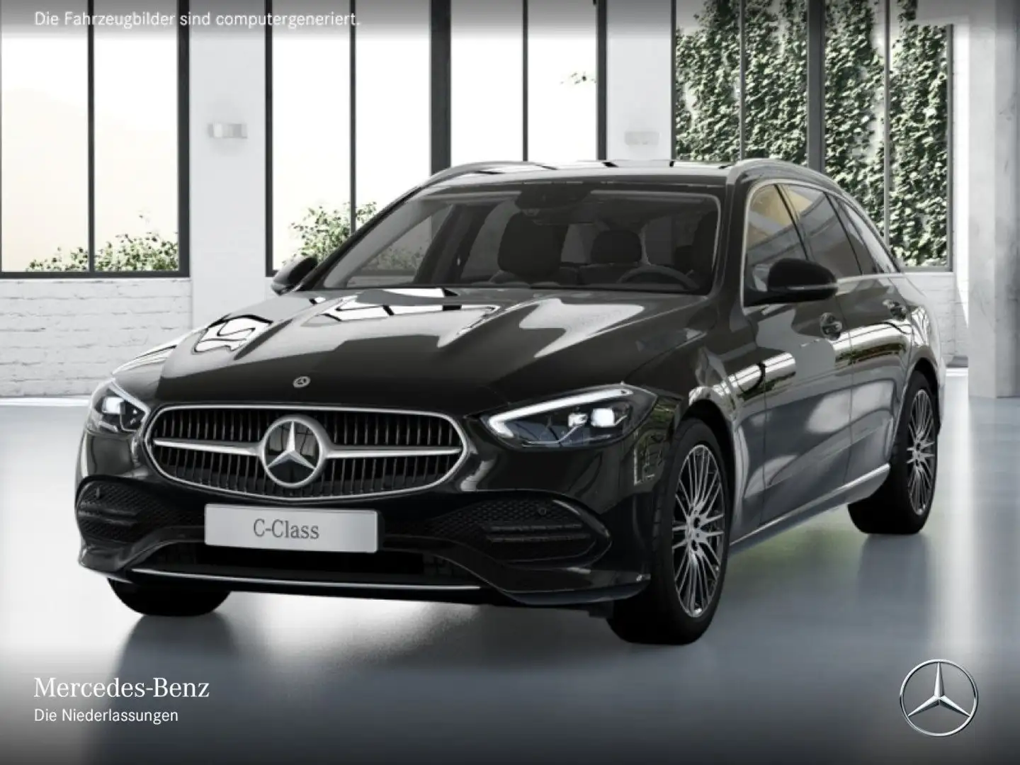 Mercedes-Benz C 180 T AVANTG+LED+KAMERA+TOTW+KEYLESS+9G Zwart - 2