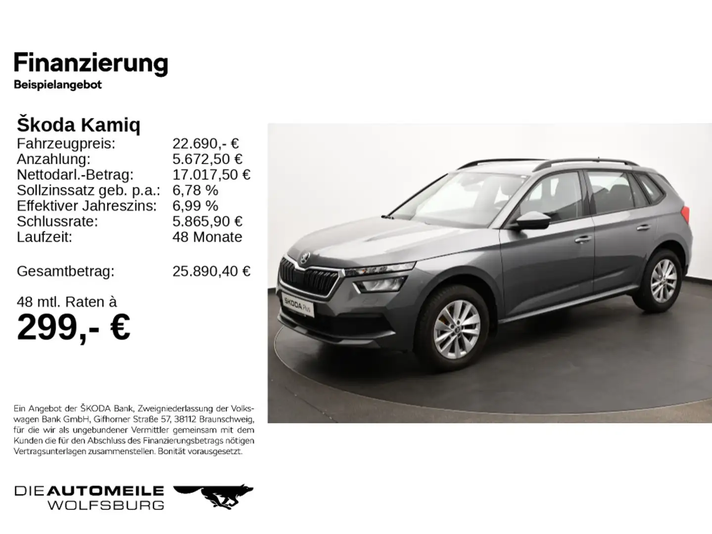 Skoda Kamiq 1.0 TSI DSG Ambition AHK/KLIMA/SITZHZ/LED Grau - 2