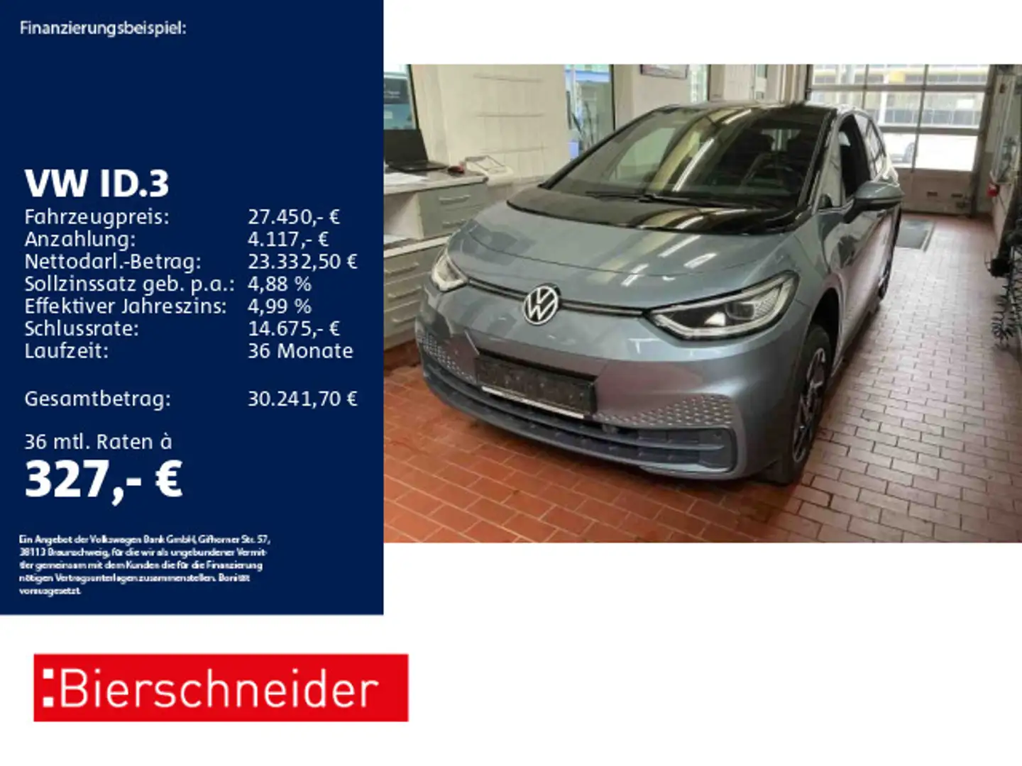 Volkswagen ID.3 Pro Perf. 18 MATRIX ACC CAM NAVI SHZ Blau - 1