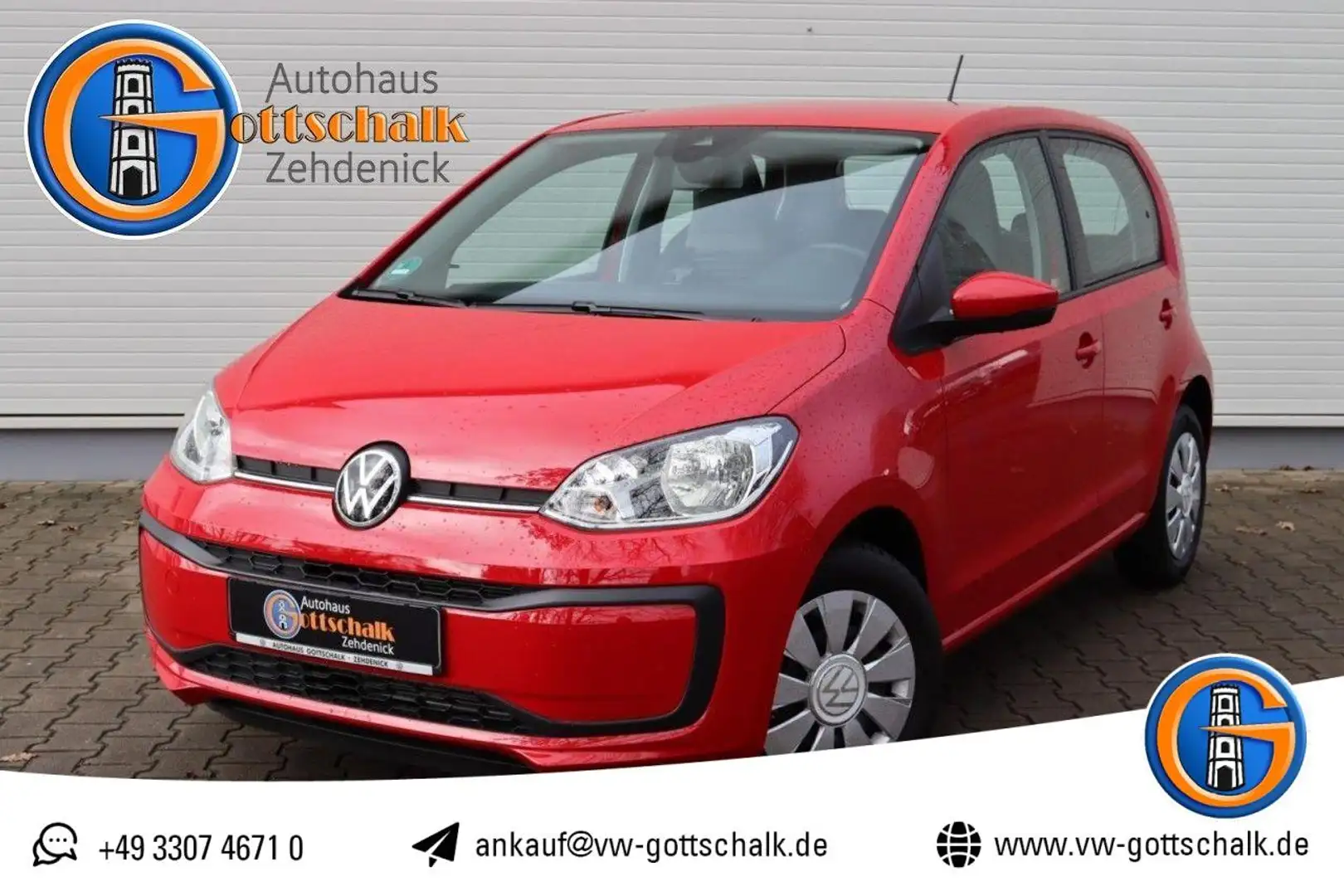 Volkswagen up! 1.0 Klima Lane Assist Fenster el. Start/Stopp Rojo - 1
