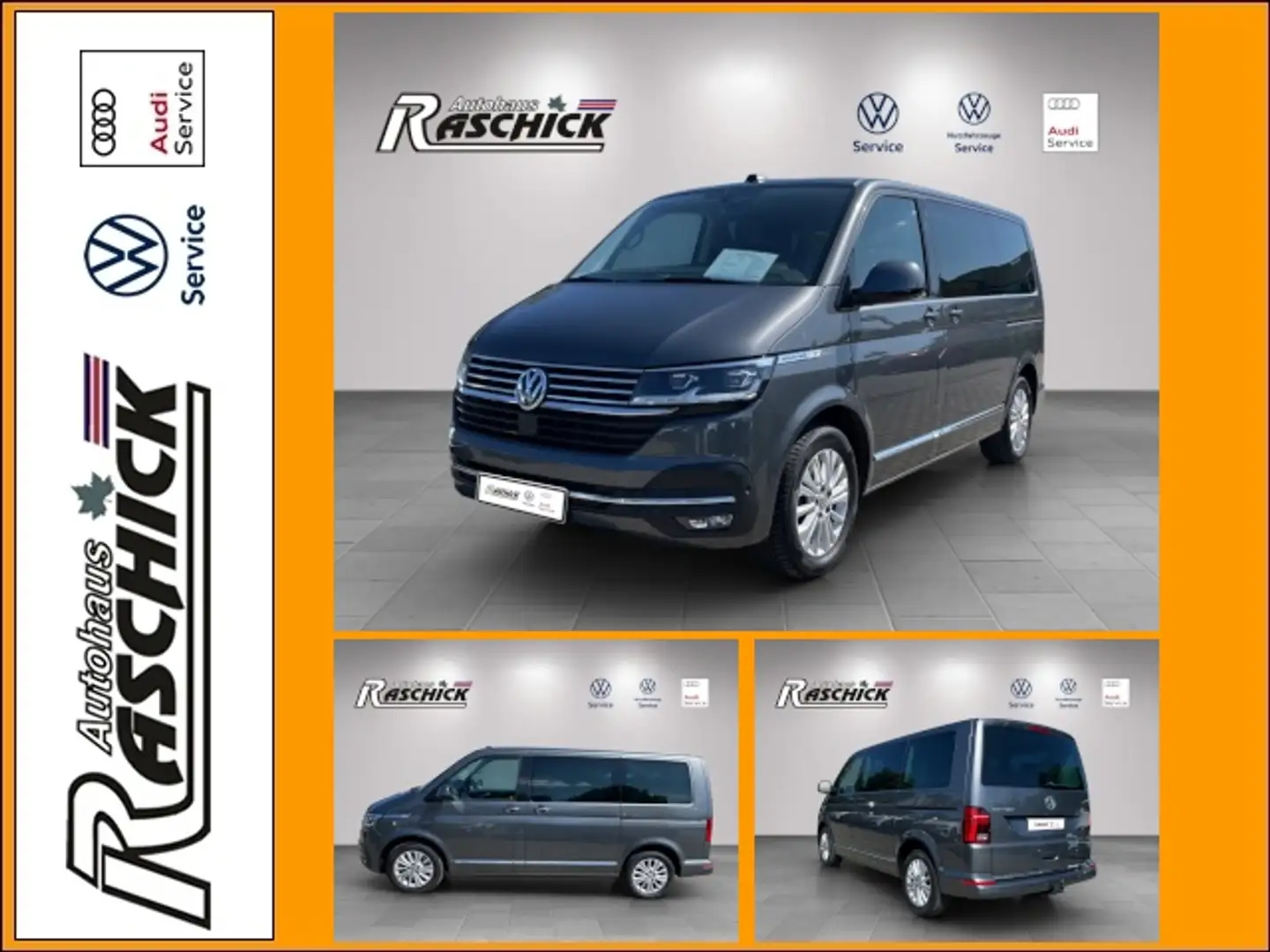 Volkswagen T6 Multivan Highline 2.0 TDI DSG AHK Leder Navi Kamera Klima Grau - 1