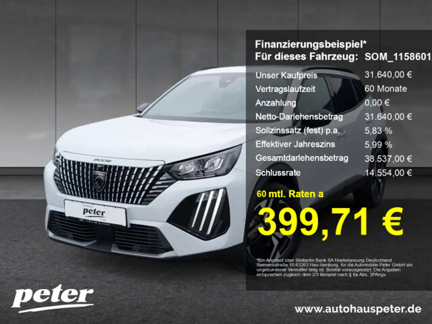 Peugeot 2008 2008 Allure Hybrid DSC 136 Navi+SHZ+360°Kamera+ Blanc - 1