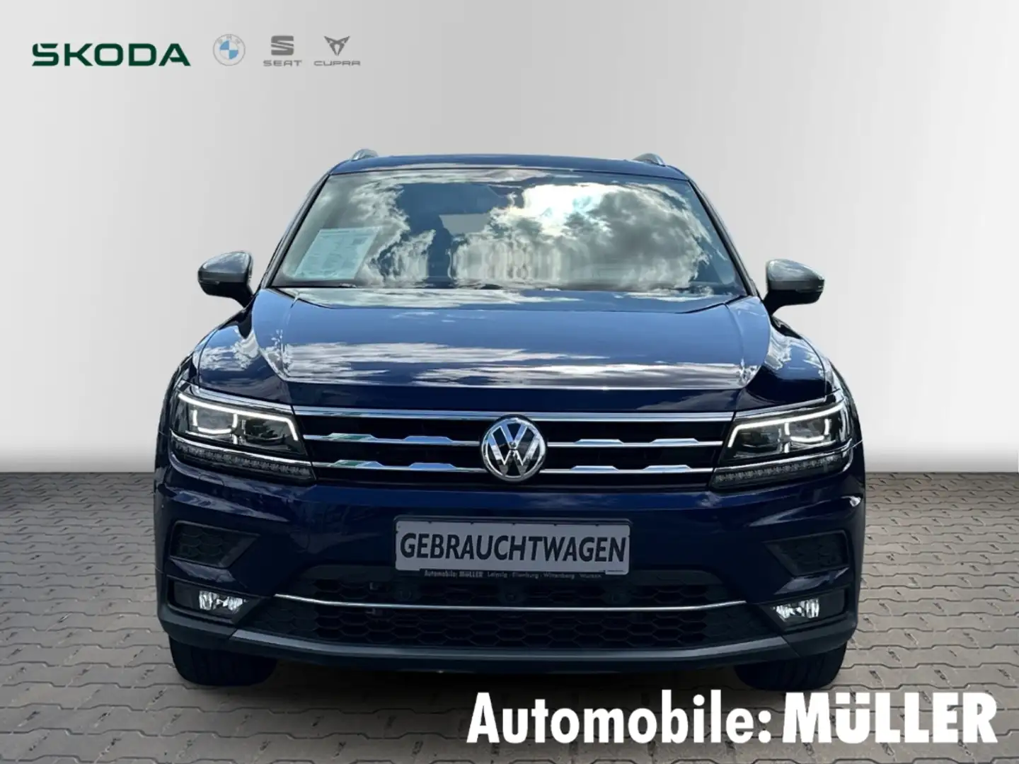 Volkswagen Tiguan Allspace 2.0 TDI Highline 4Motion DSG 200PS 1.Hand Leder Na Blau - 2