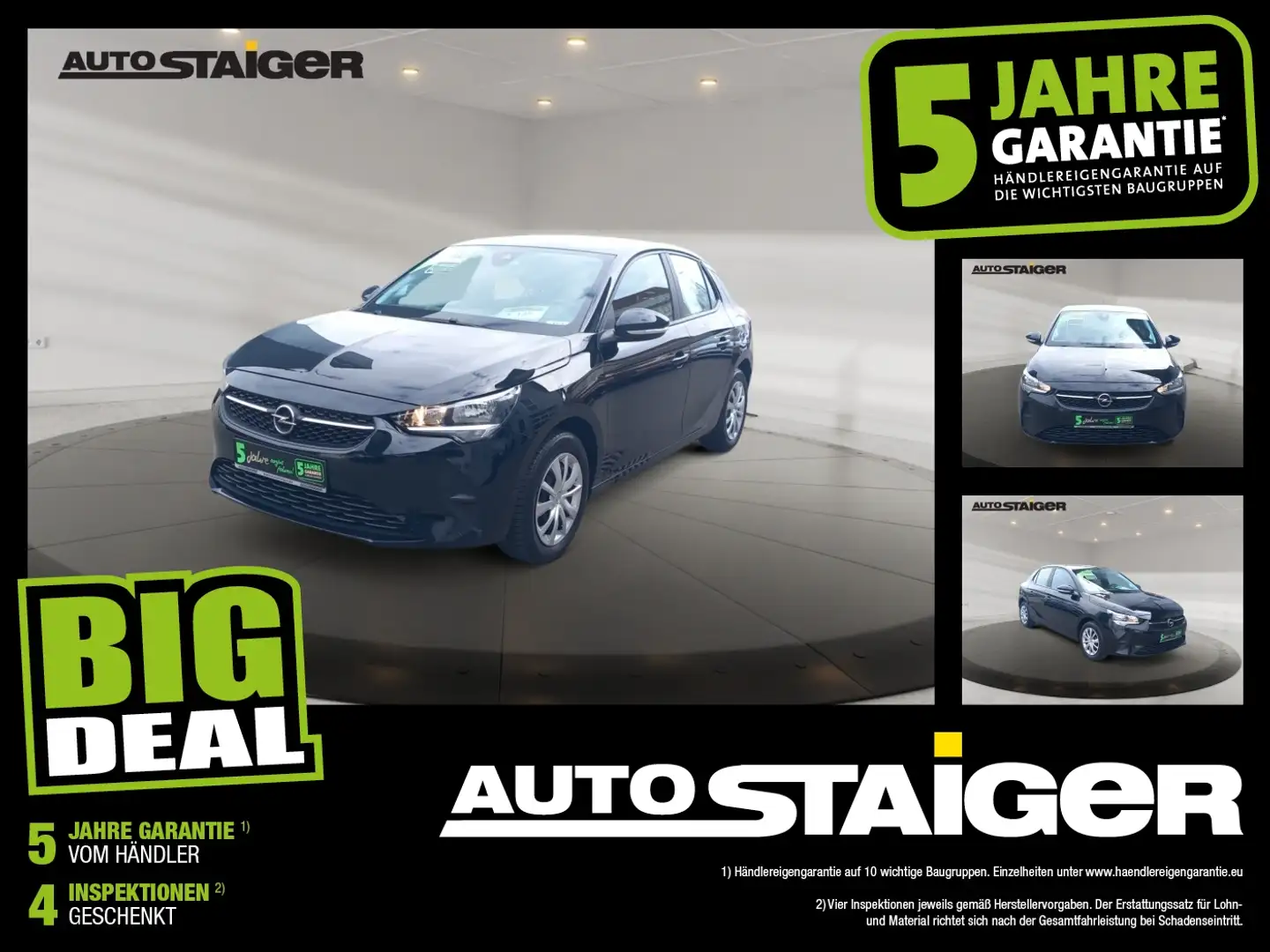 Opel Corsa F 1.2 Edition Klimaanlage, PDC, SHZ, Zwart - 1