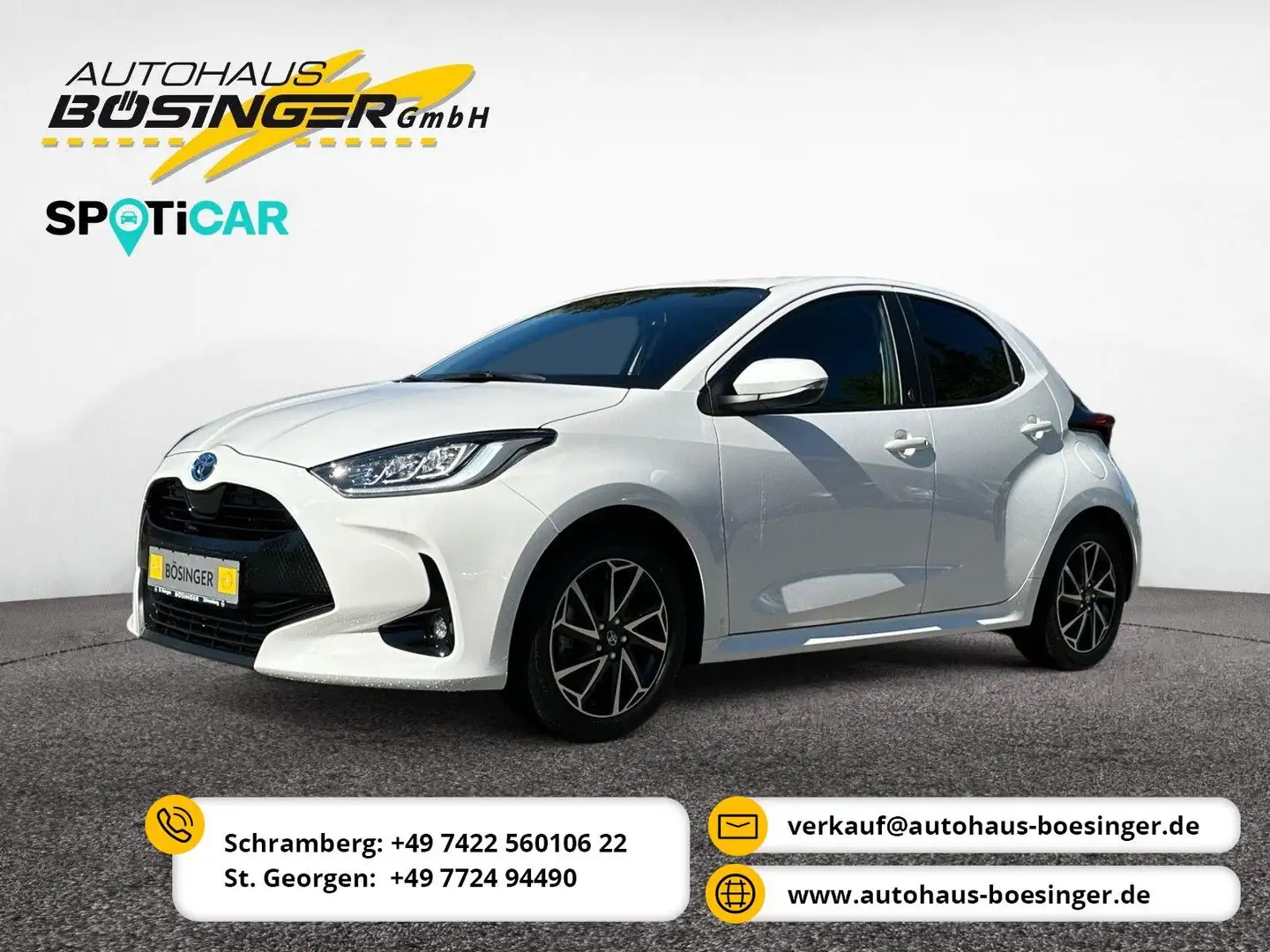 Toyota Yaris Hybrid Team D ACC Blanc - 1