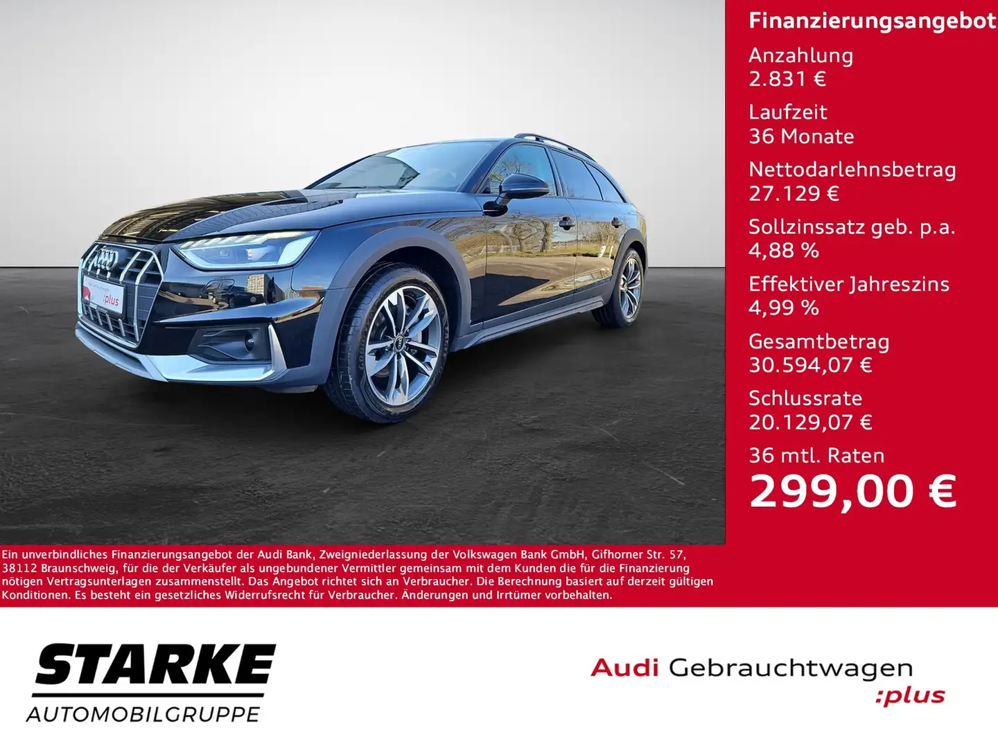 Audi A4 allroad 40 TDI S tronic quattro NaviPlus LED AHK APS-Pl... Schwarz - 1