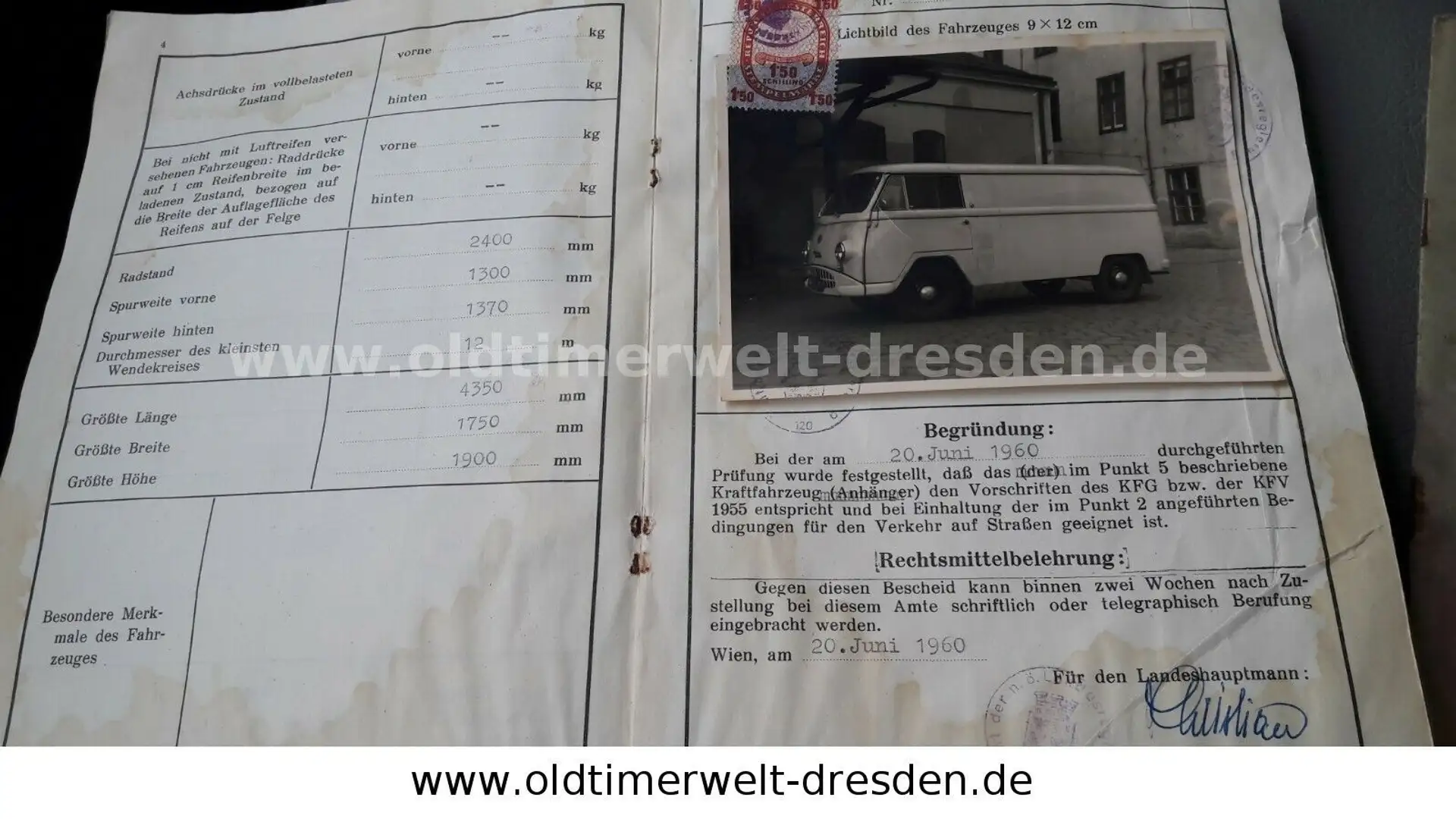 Autres Oldtimer Bus Tempo Wiking Rapid kein VW T1 Vert - 2