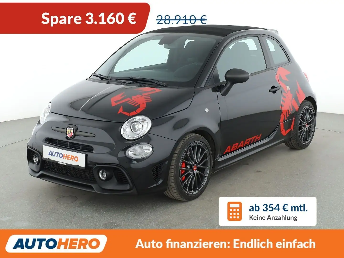 Abarth 695C 1.4 Turbo*CABRIO*NAVI*PDC*BEATS*KLIMA* Schwarz - 1