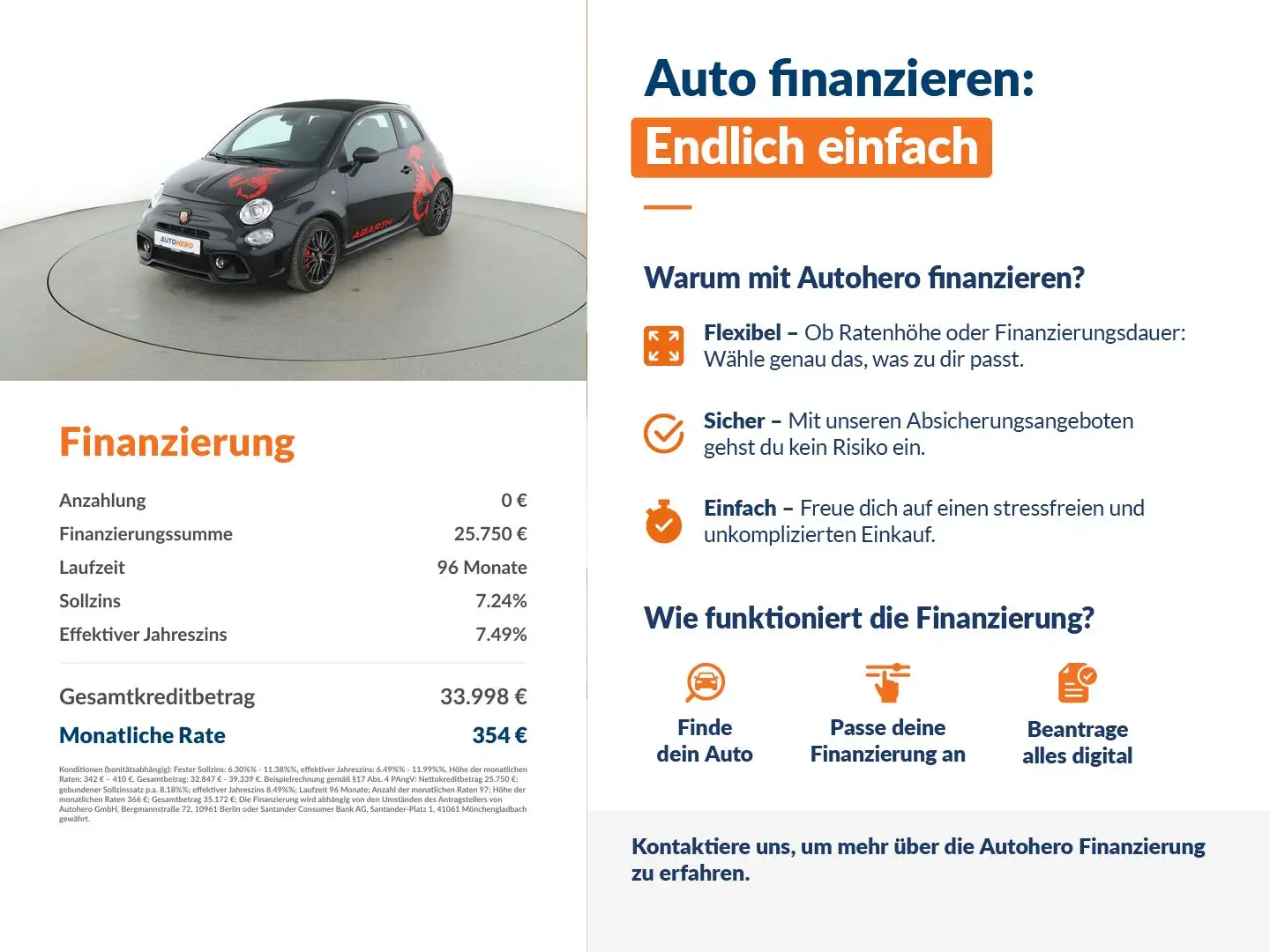 Abarth 695C 1.4 Turbo*CABRIO*NAVI*PDC*BEATS*KLIMA* Schwarz - 2