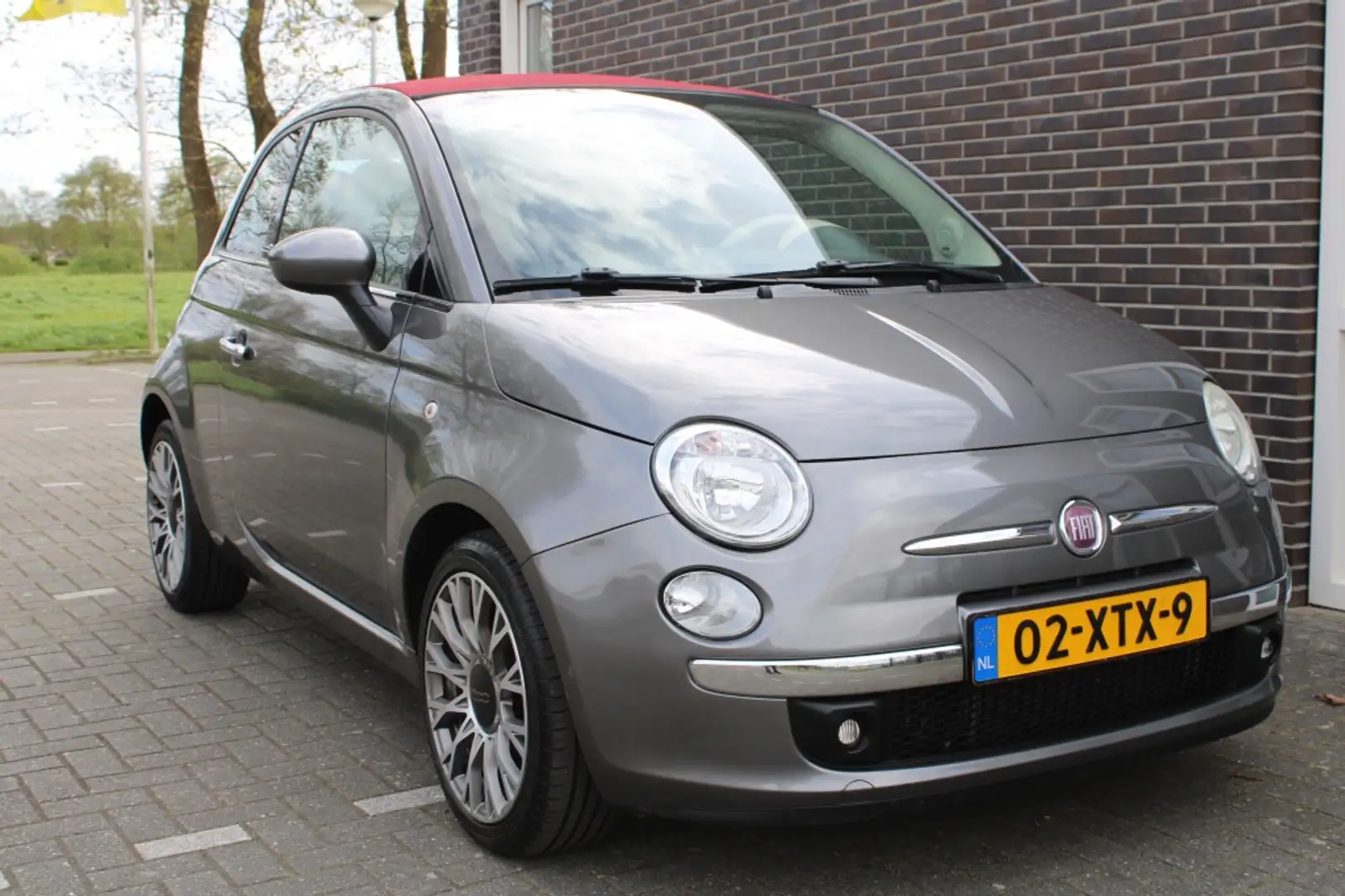 Fiat 500C 0.9 TwinAir Lounge-cabrio-clima-86 PK Gris - 2