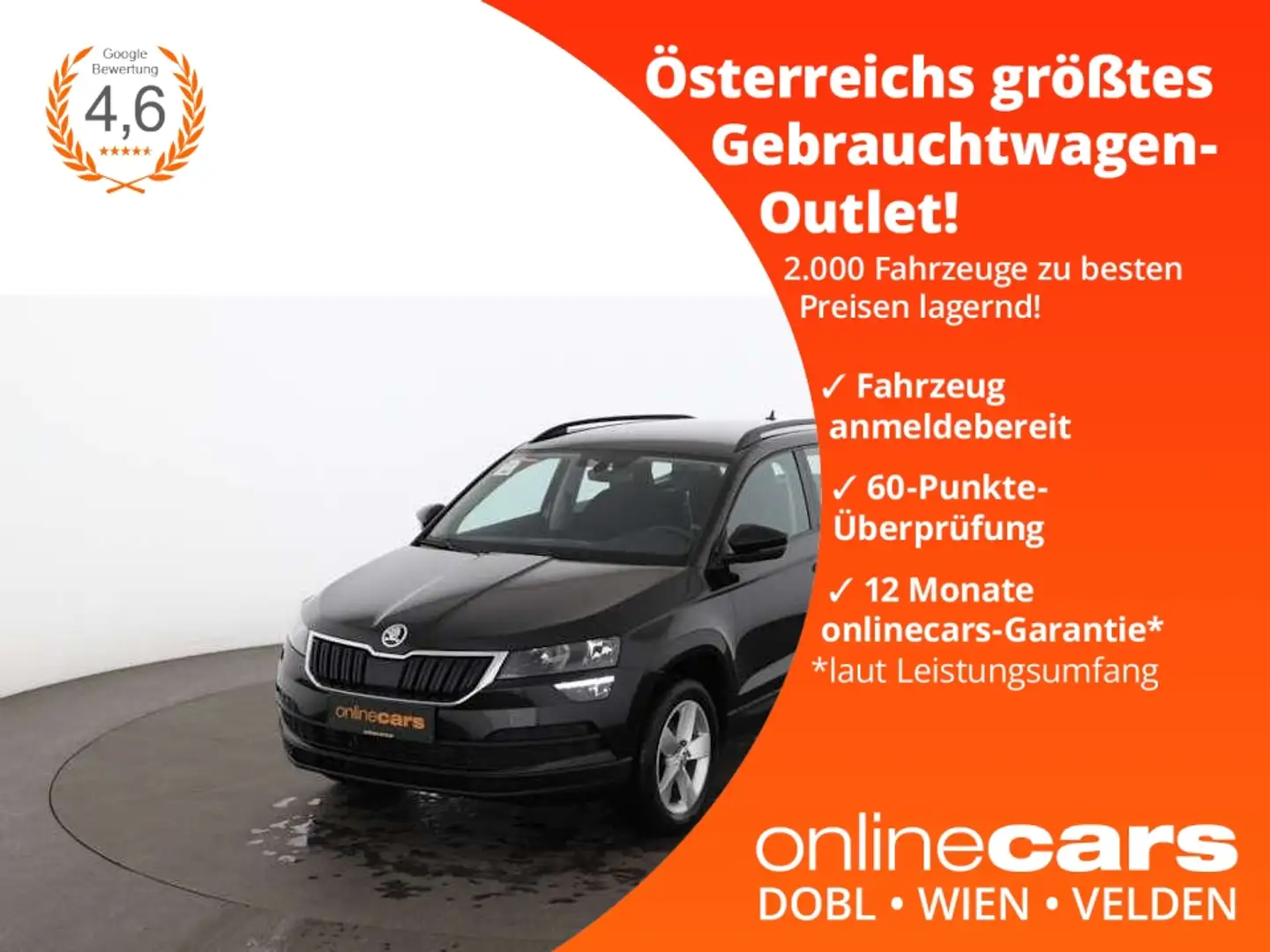 Skoda Karoq 1.6 TDI Ambition Aut RADAR DIGITAL-TACHO Noir - 1