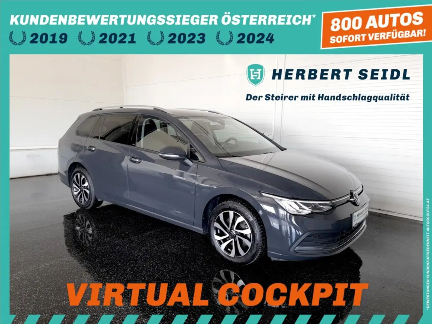 Volkswagen Golf VIII Variant ACTIVE 2,0 TDI *VOLL-LED MIT FLA / VIRTUELL PRO / NAVI / SHZG / VERKEHRSZEICHEN & SPURHALTEASSIST* Grau - 1