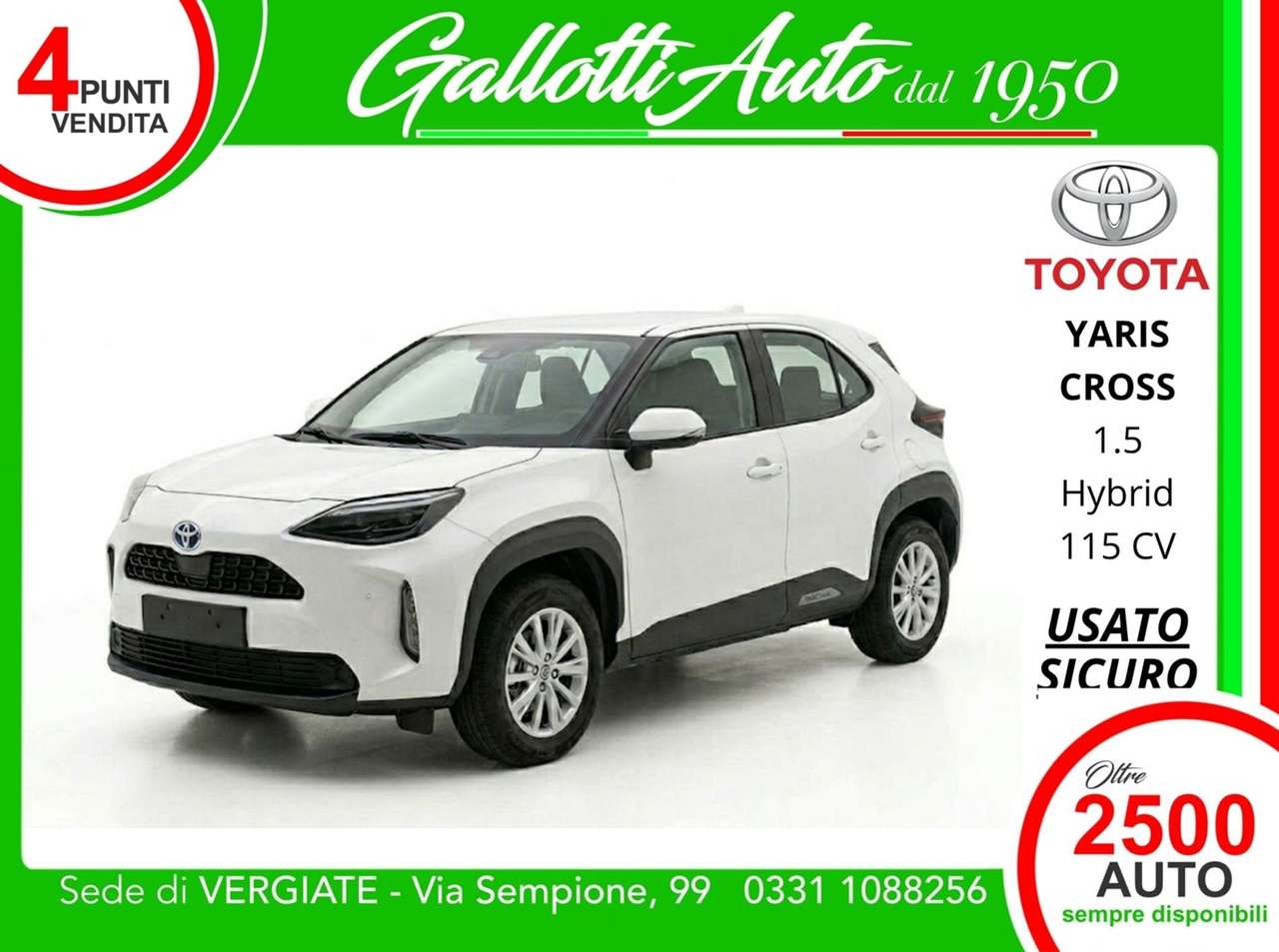 Toyota Yaris Cross Cross 1.5h Active fwd 116cv e-cvt  - SENZA VINCO