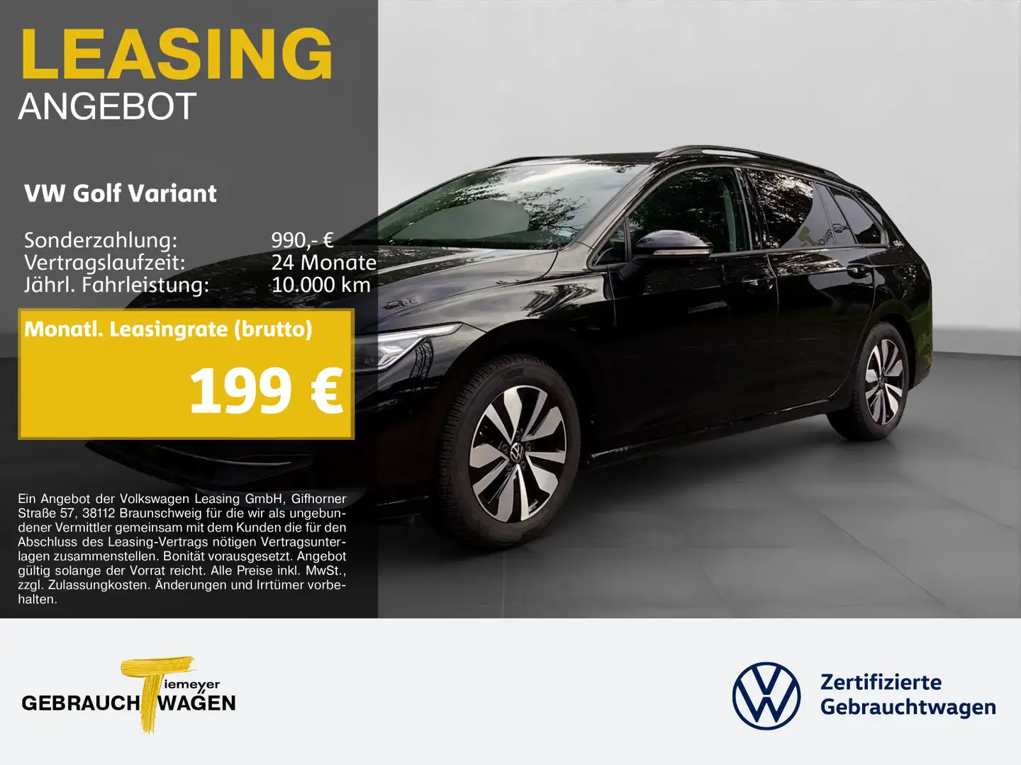 Volkswagen Golf Variant 1.5 eTSI DSG GOAL LED+ AREAVIEW AHK Nero - 1