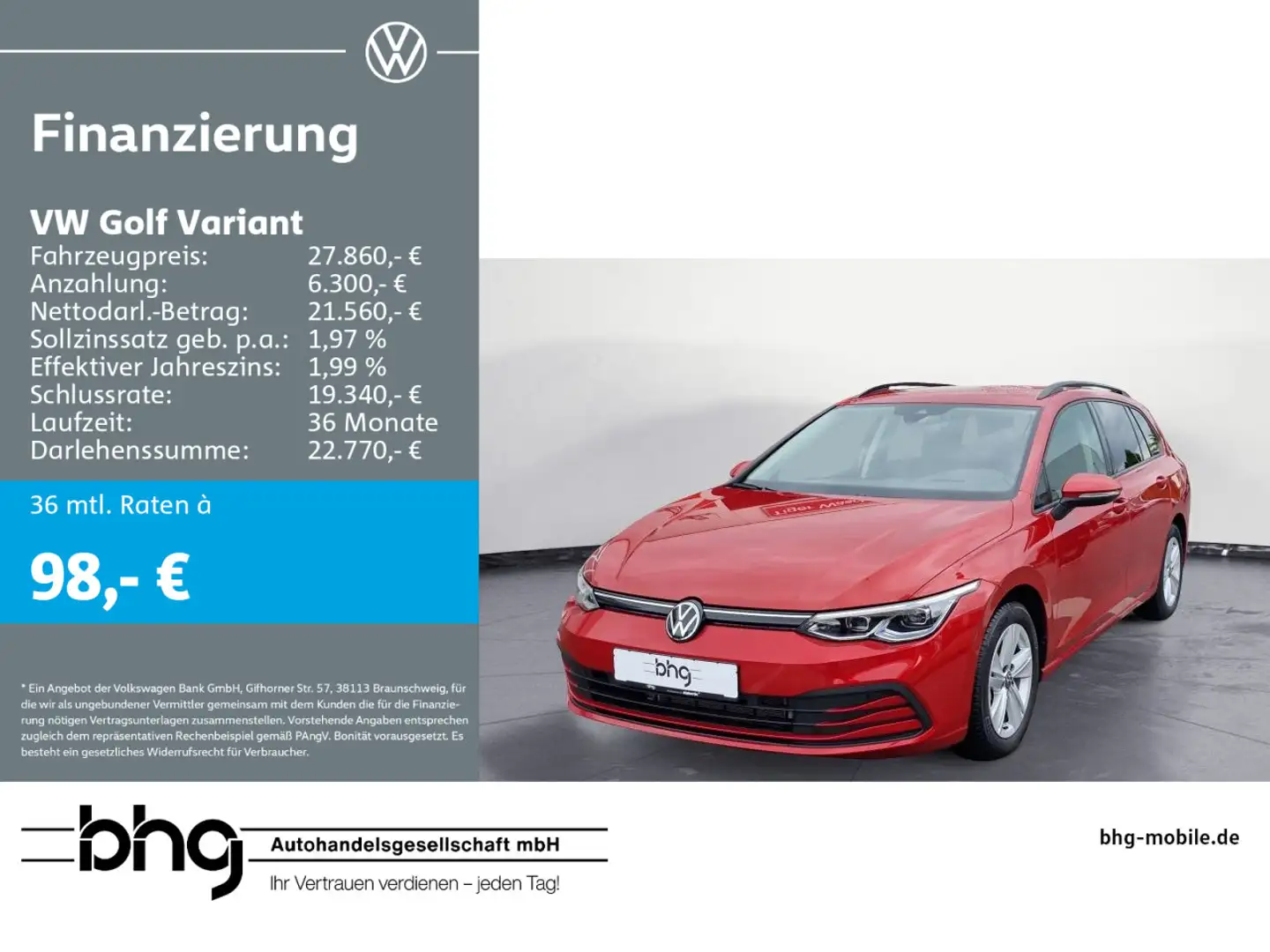 Volkswagen Golf Variant 1.5 TSI OPF Life Rot - 1
