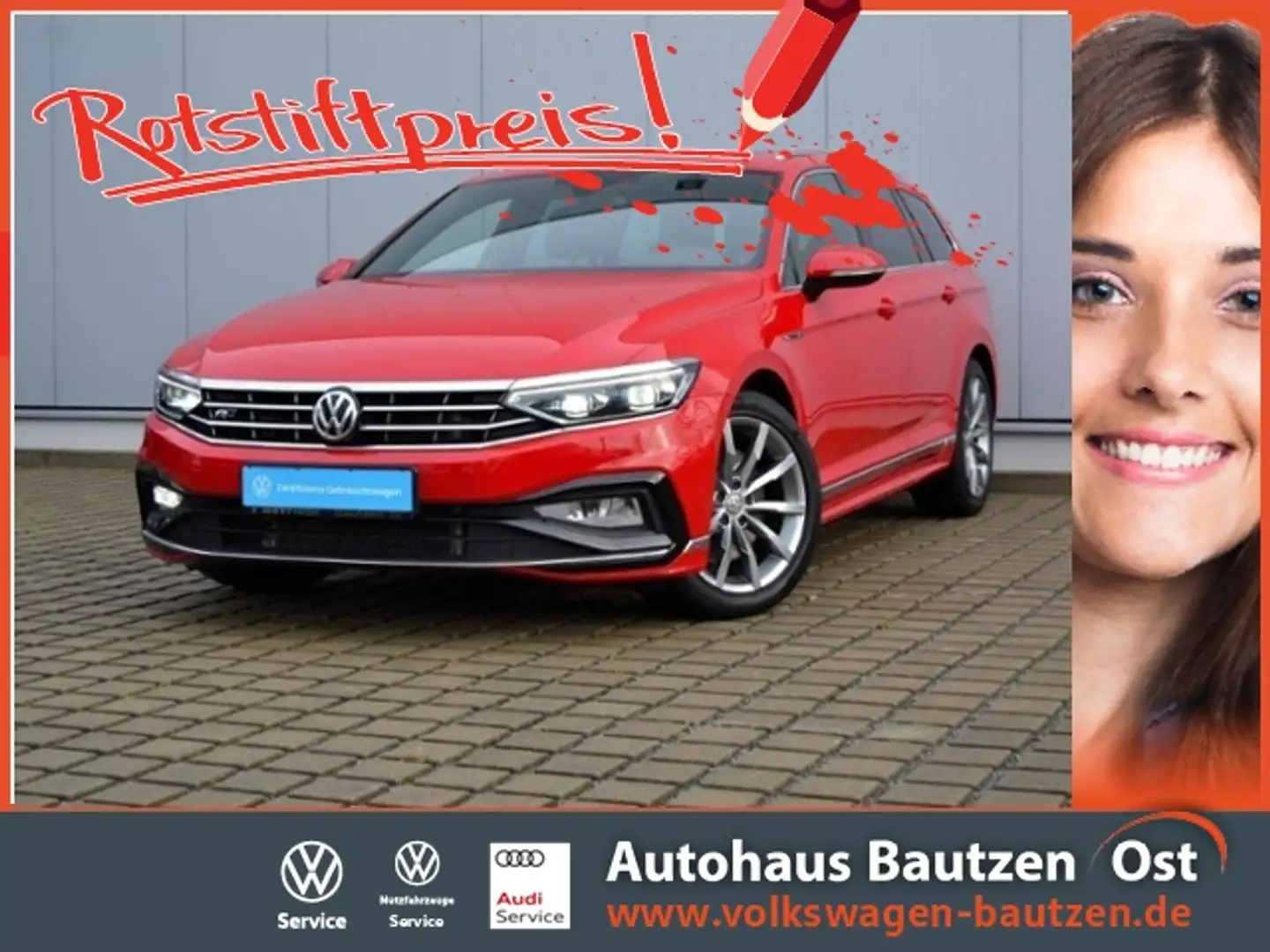 Volkswagen Passat Variant 2.0 TDI 240 PS 4M DSG R-Line VOLL/ELEGANCE/AHK/ST Rot - 1
