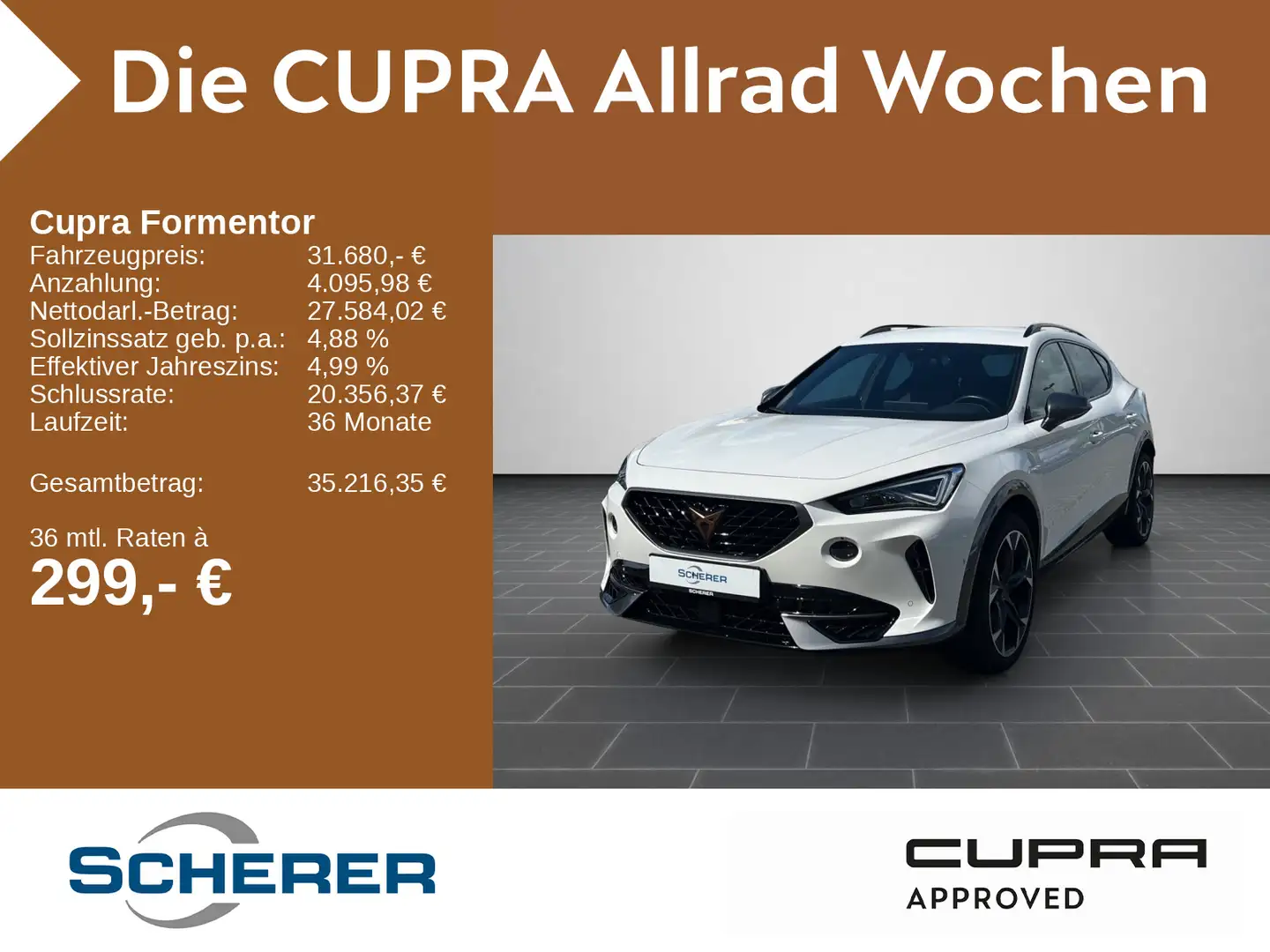 CUPRA Formentor 2.0 TSI VZ DSG RFK, Kessy, DCC, ACC Weiß - 1