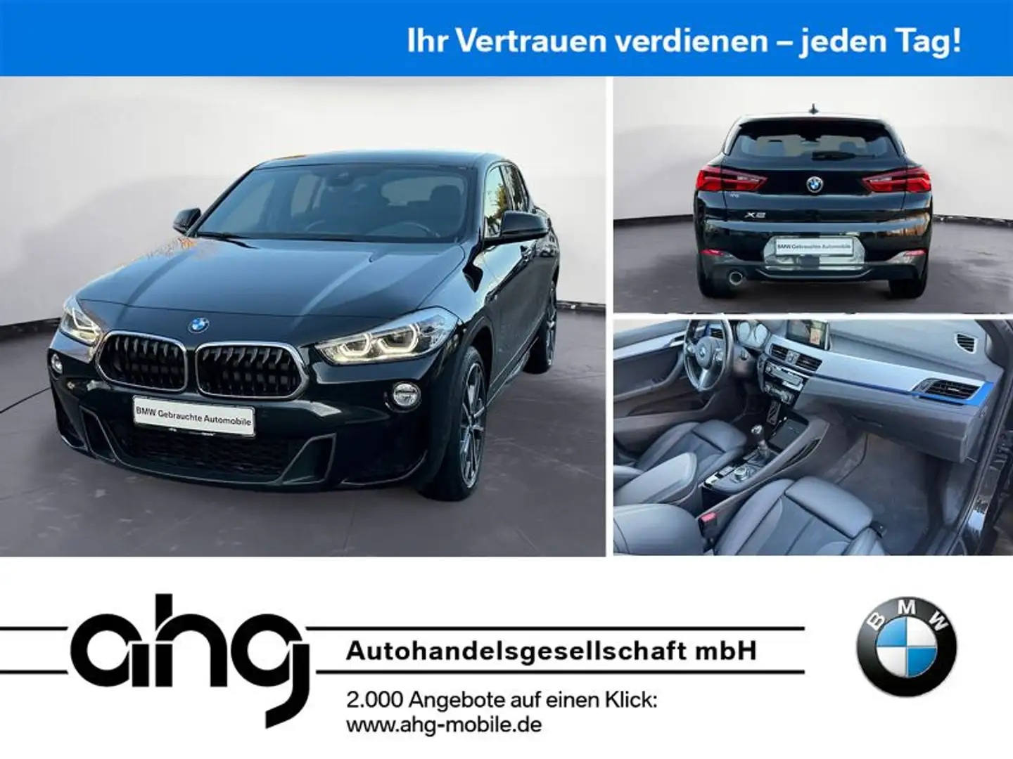 BMW X2 sDrive18i M Sport Navigation Klima PDC LED Sp Noir - 1