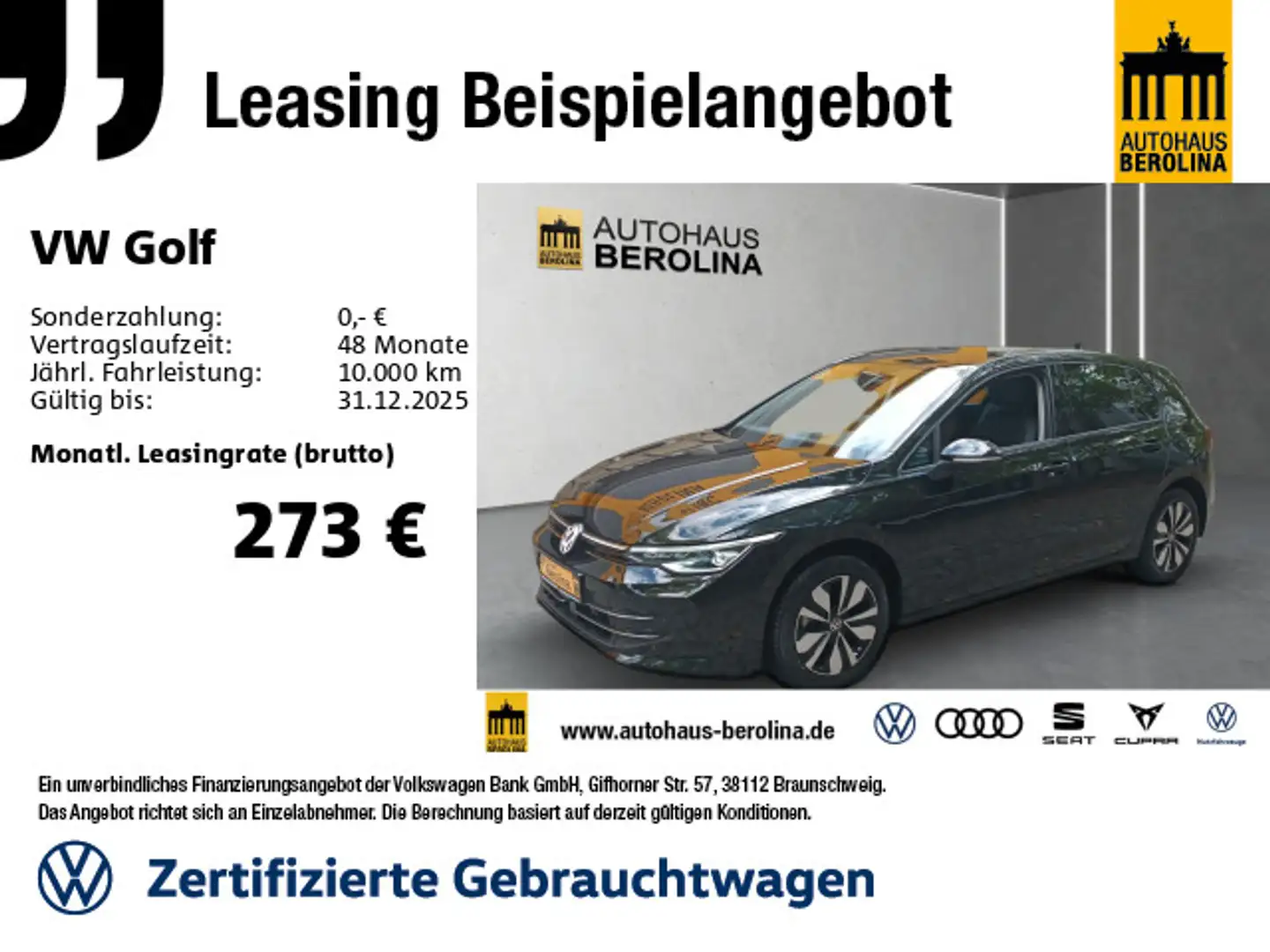 Volkswagen Golf VIII 1.5 eTSI Goal DSG*NAVI*LED+*R-CAM*ACC* Schwarz - 1
