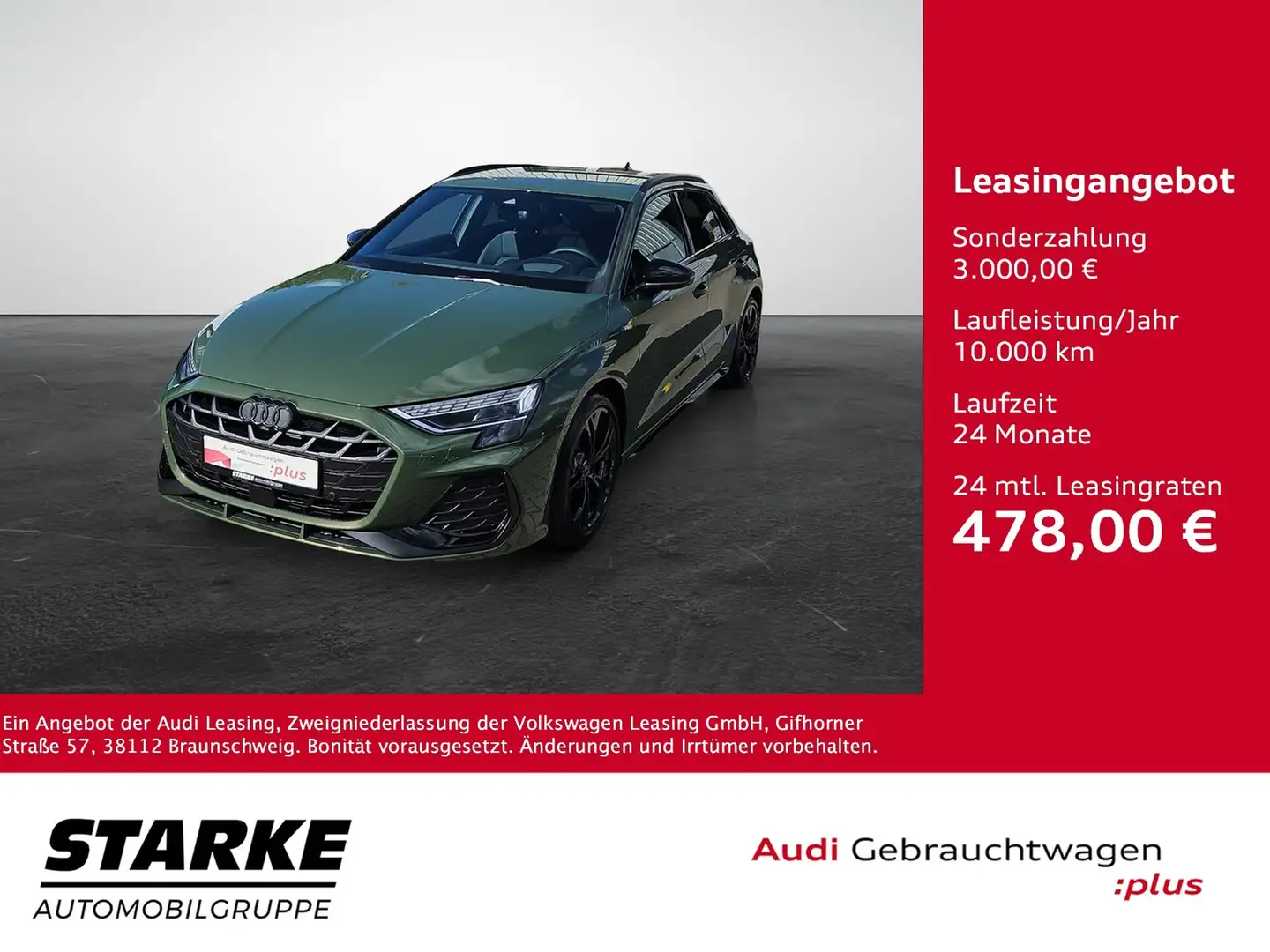 Audi A3 Sportback 35 TFSI S tronic S line Navi Plus 18-... Grün - 1