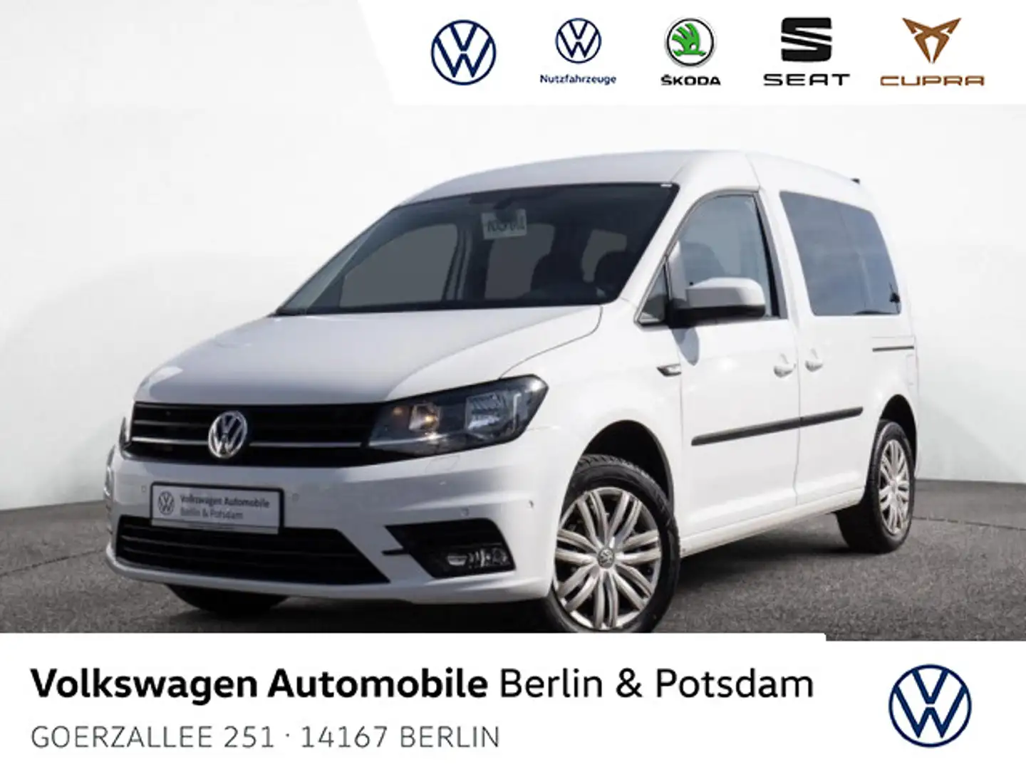 Volkswagen Caddy 1.4 TSI Trendline Navi Klima 5 Sitze SHZ Weiß - 1